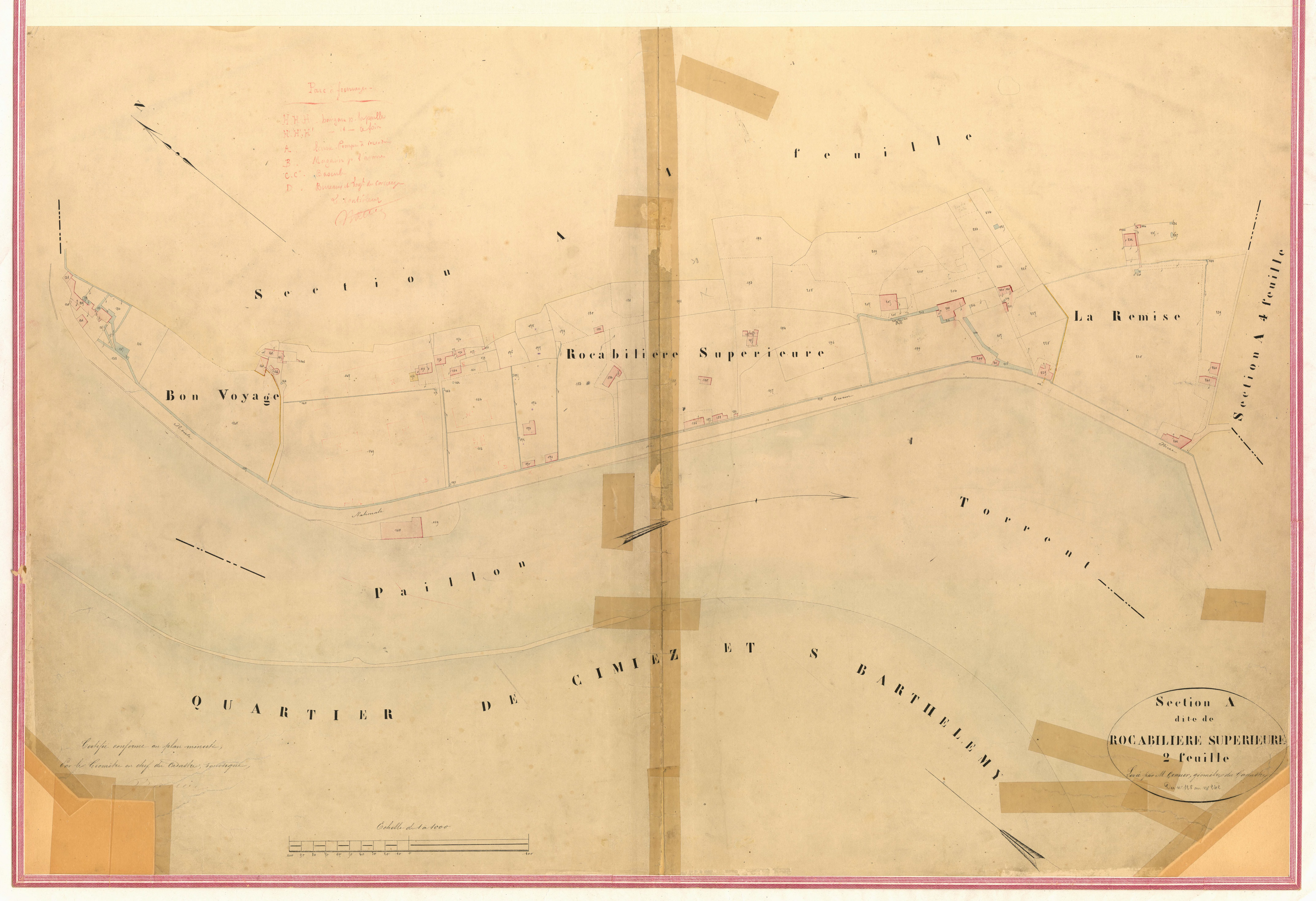 Rocabilière supérieure. - Plan de section, IV-A2