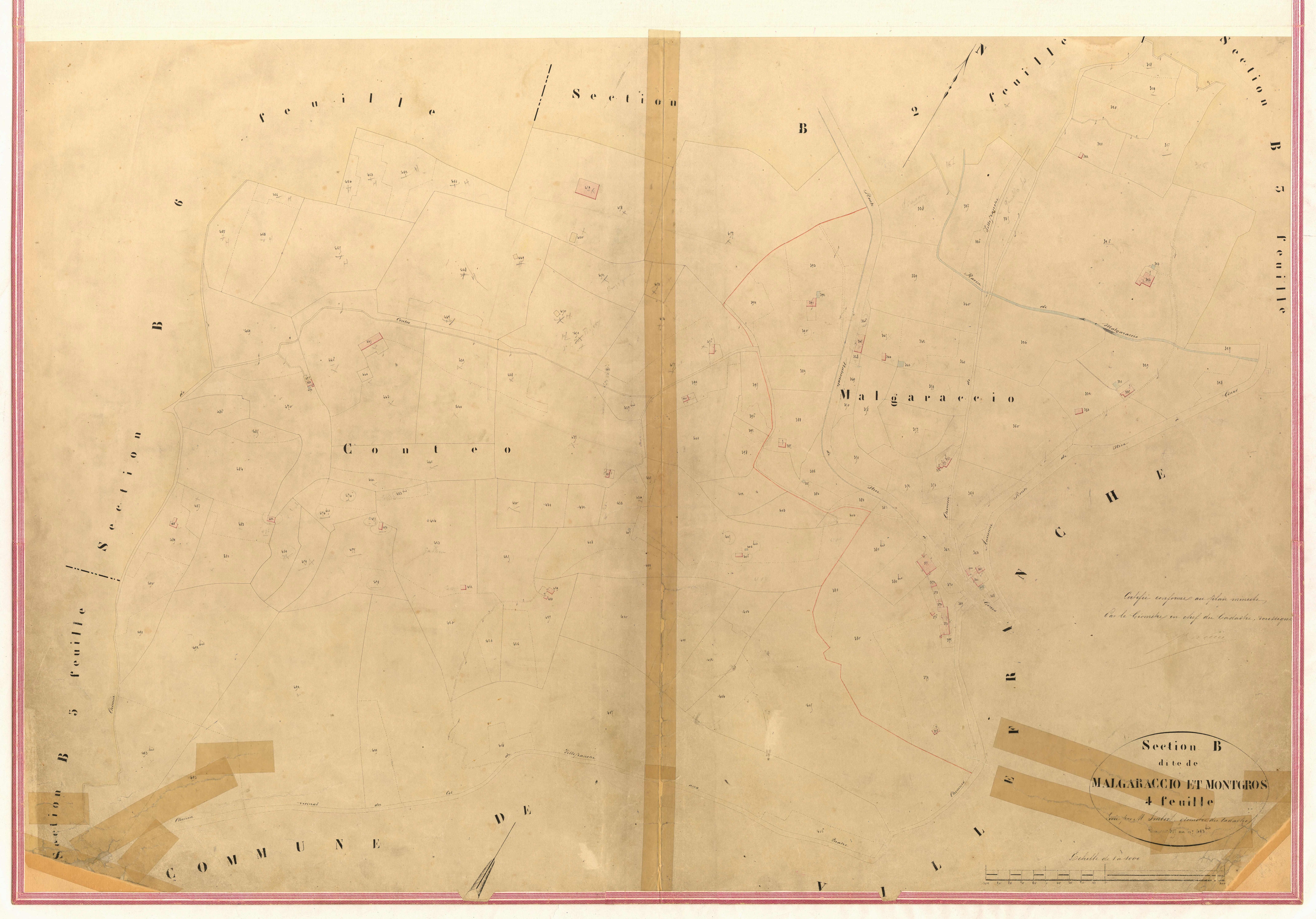 Malgaraccio et Montgros. - Plan de section, IV-B4