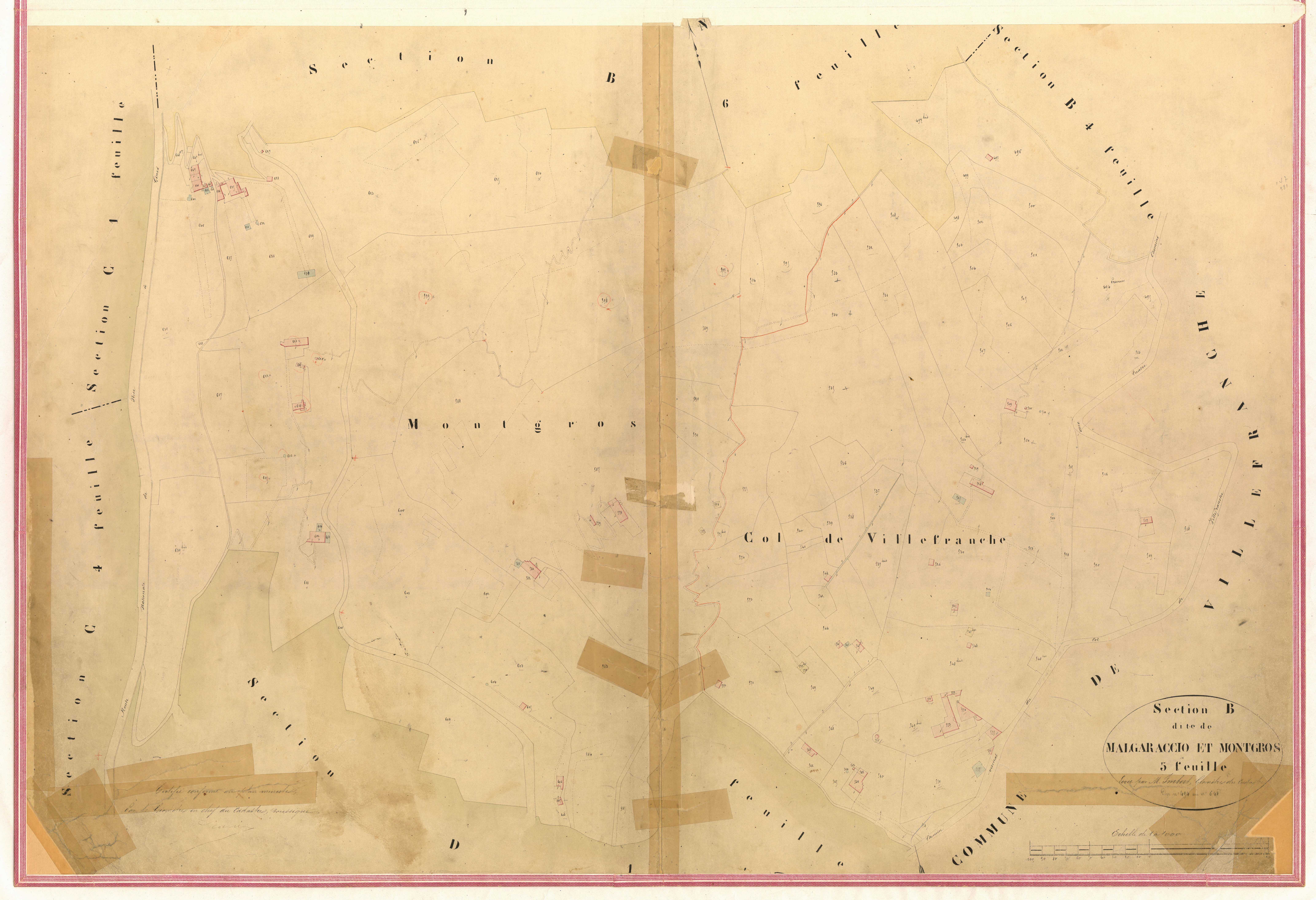 Malgaraccio et Montgros. - Plan de section, IV-B5