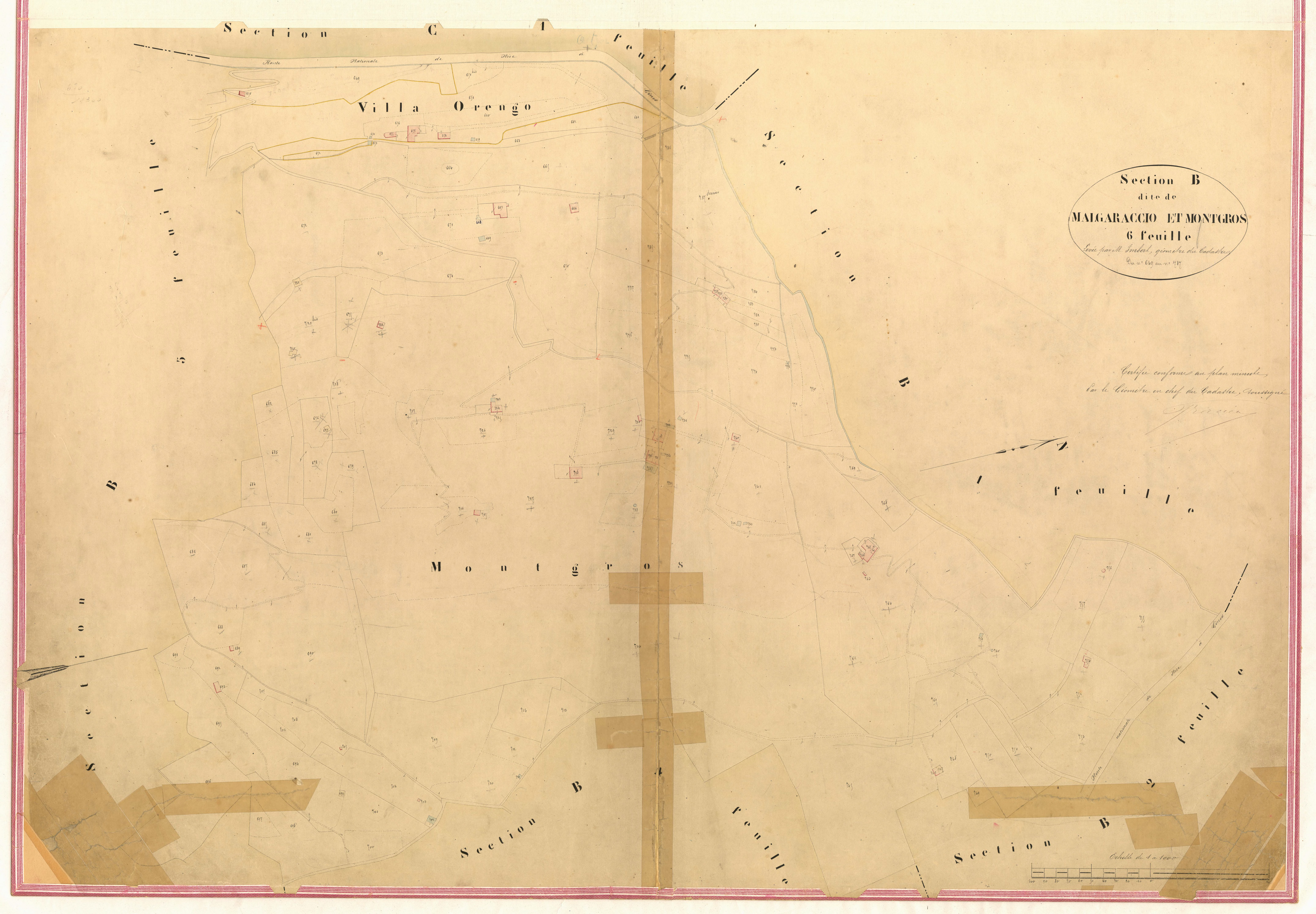 Malgaraccio et Montgros. - Plan de section, IV-B6