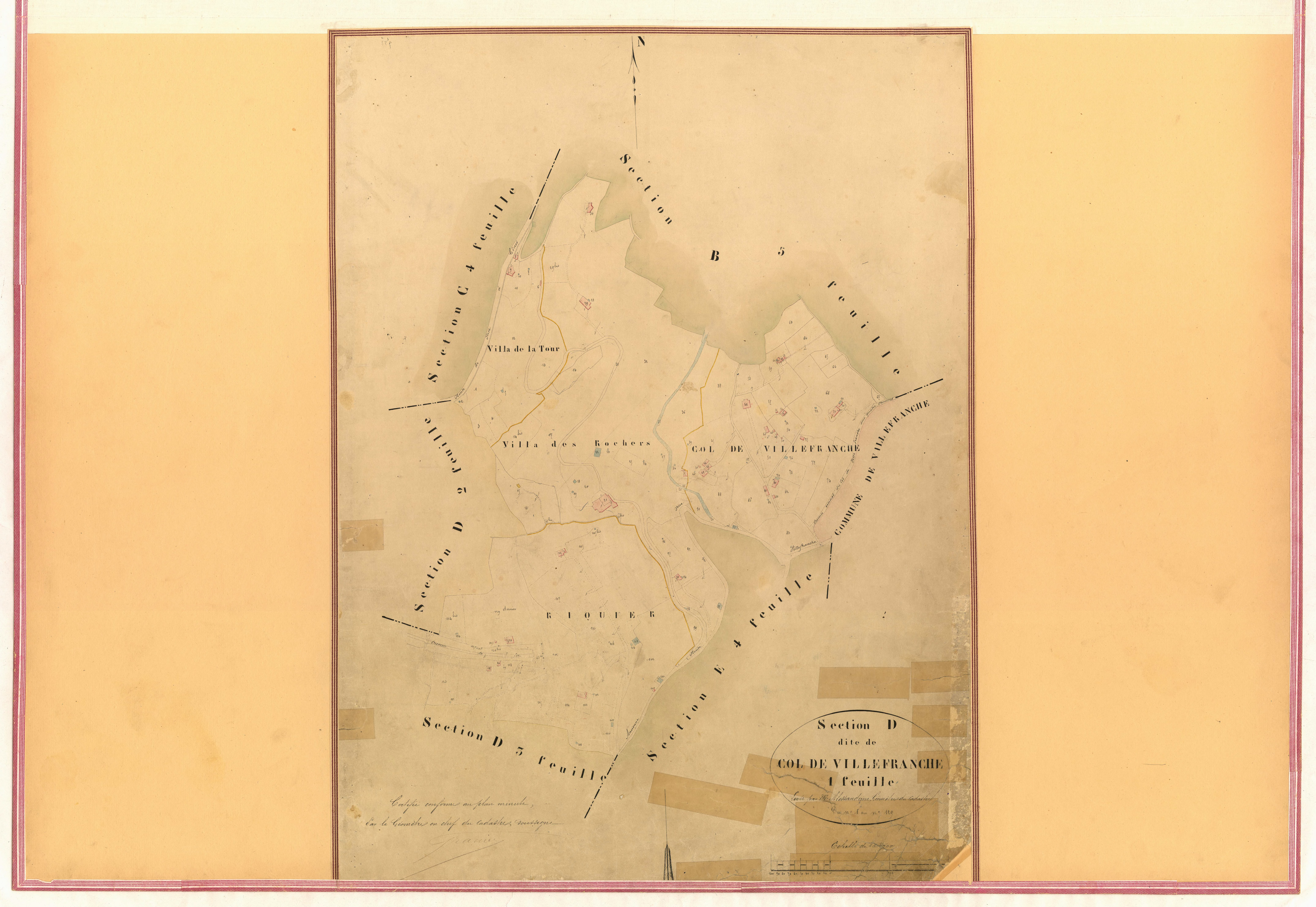Col de Villefranche. - Plan de section, IV-D1