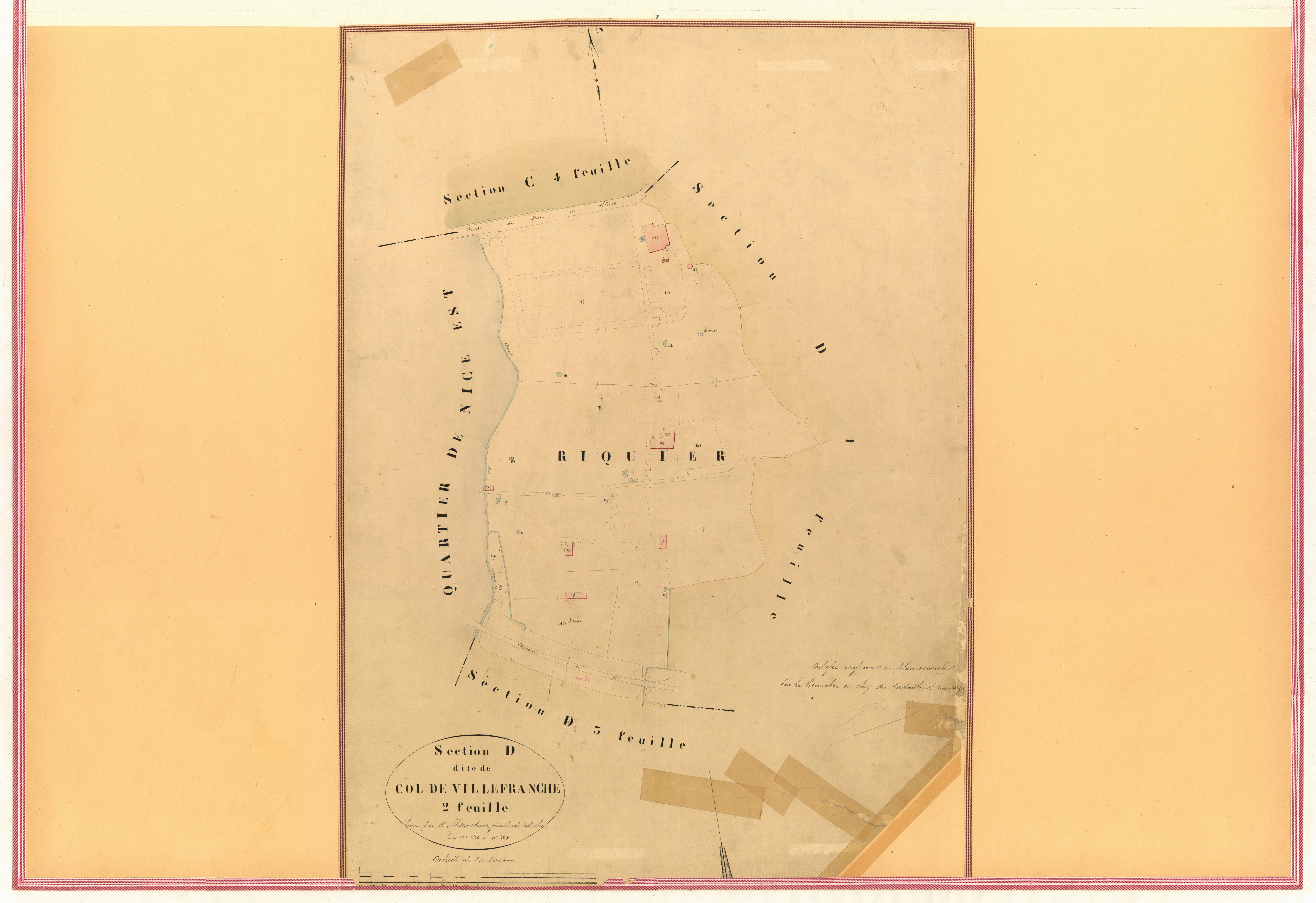 Col de Villefranche. - Plan de section, IV-D2