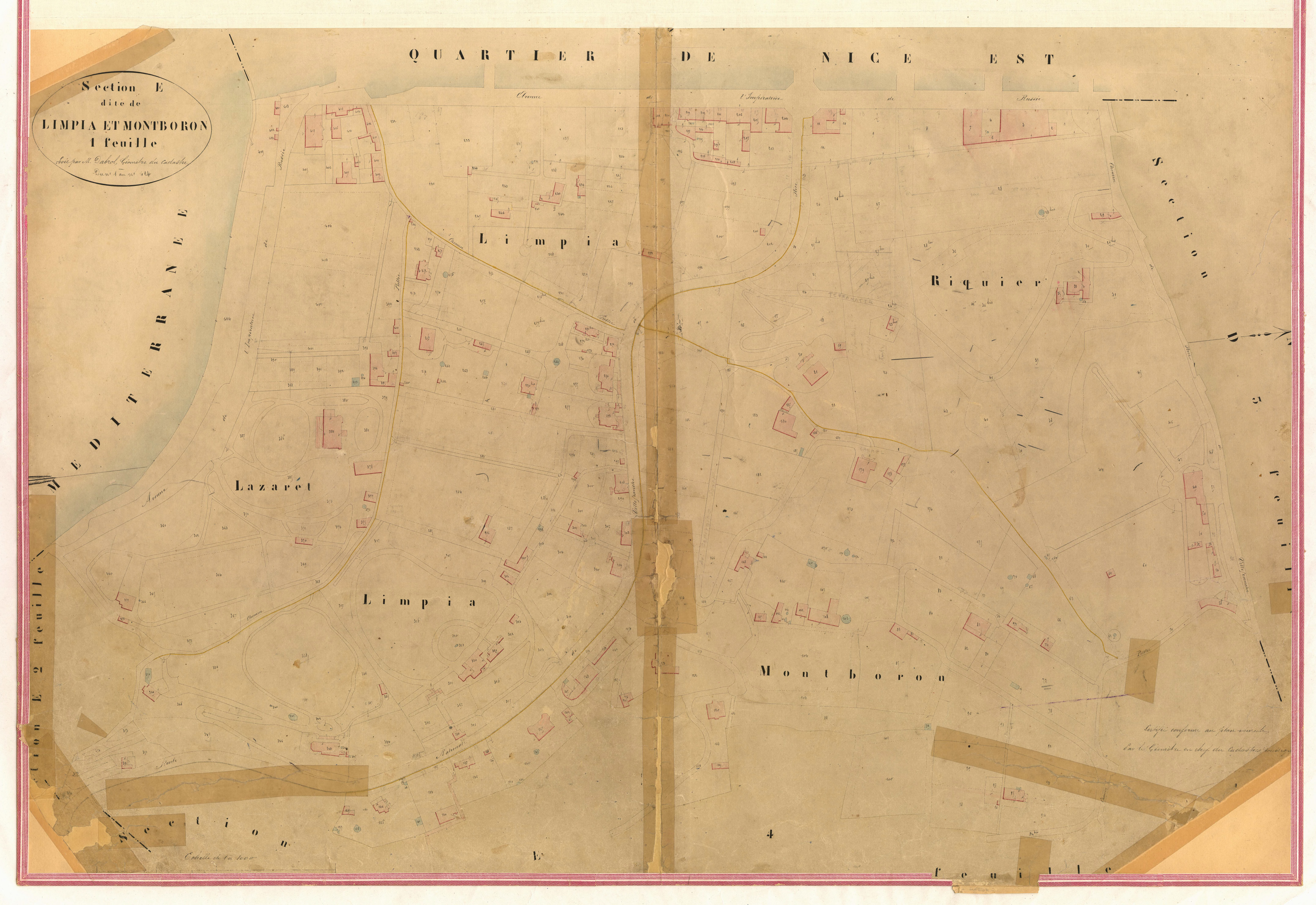 Limpia et Montboron. - Plan de section, IV-E1
