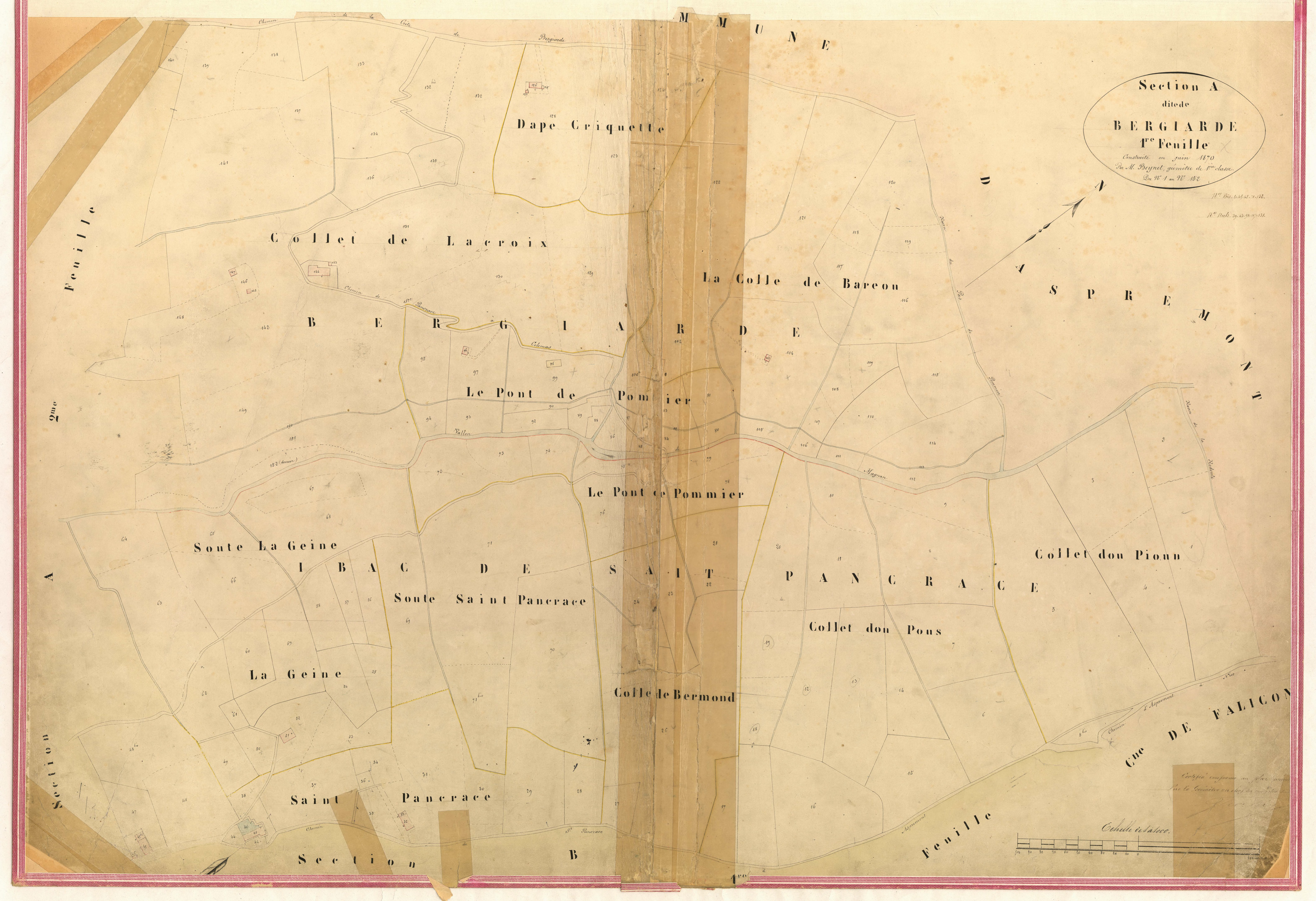 Bergiade. - Plan de section, I-A1