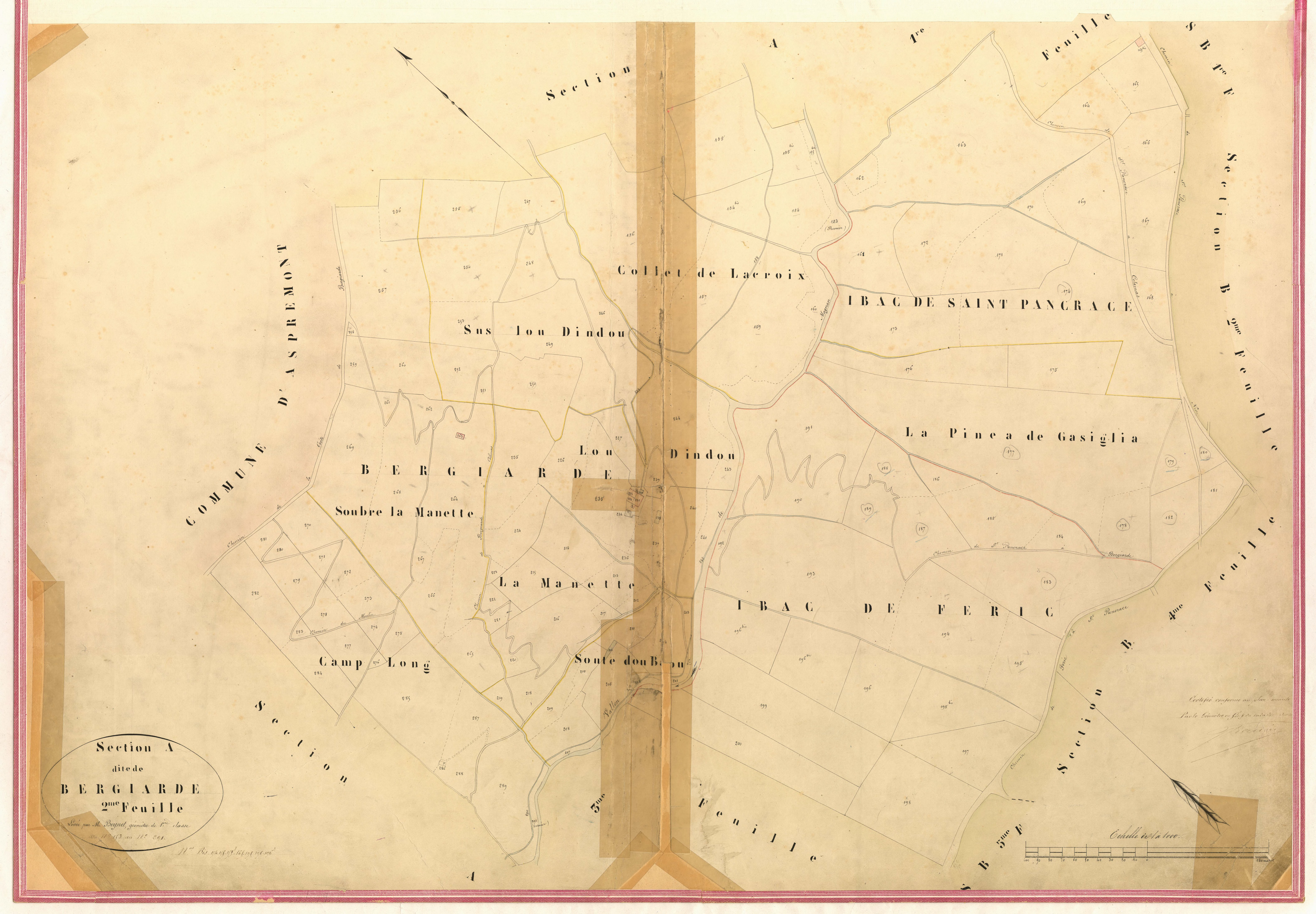 Bergiade. - Plan de section, I-A2