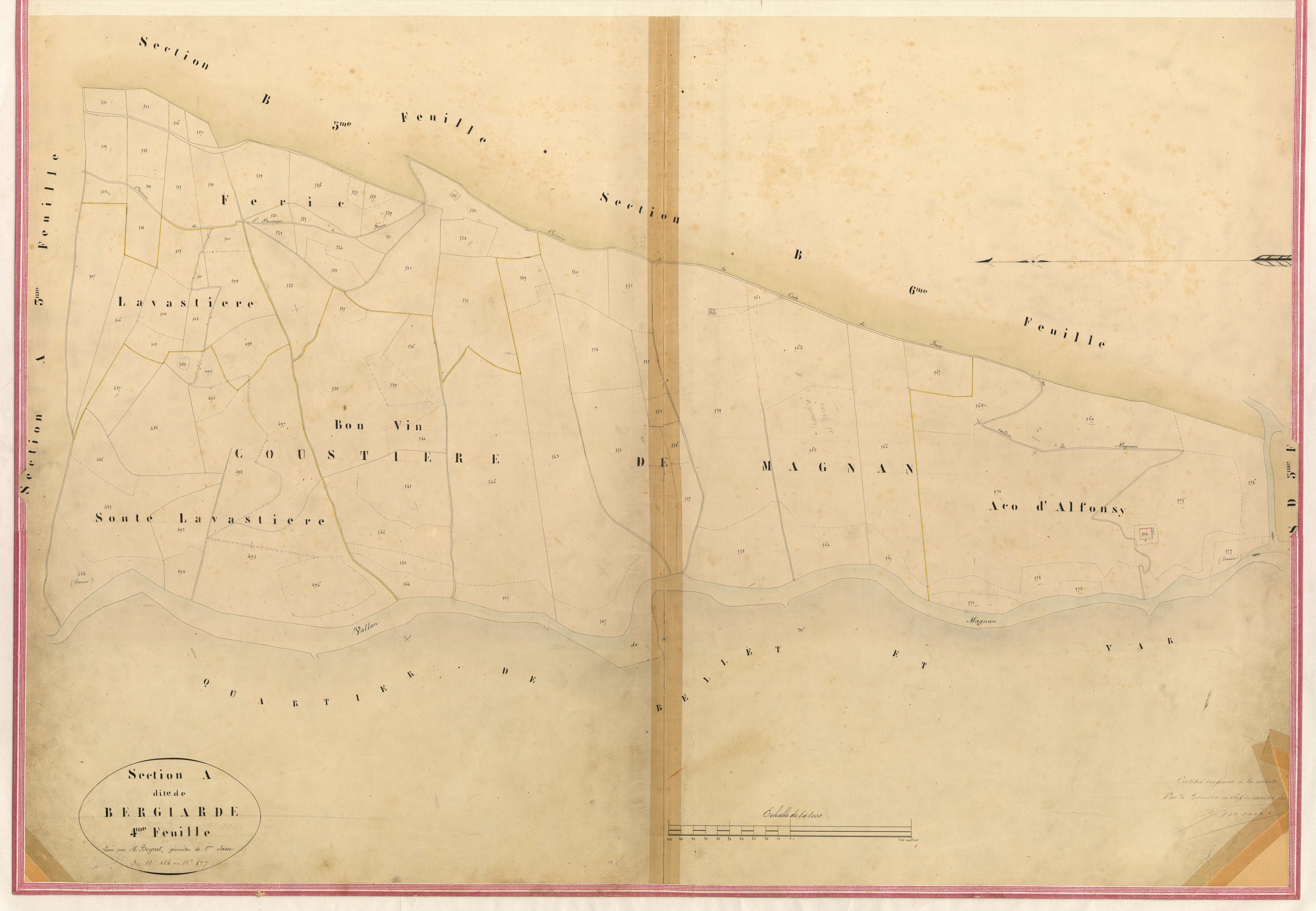 Bergiade. - Plan de section, I-A4