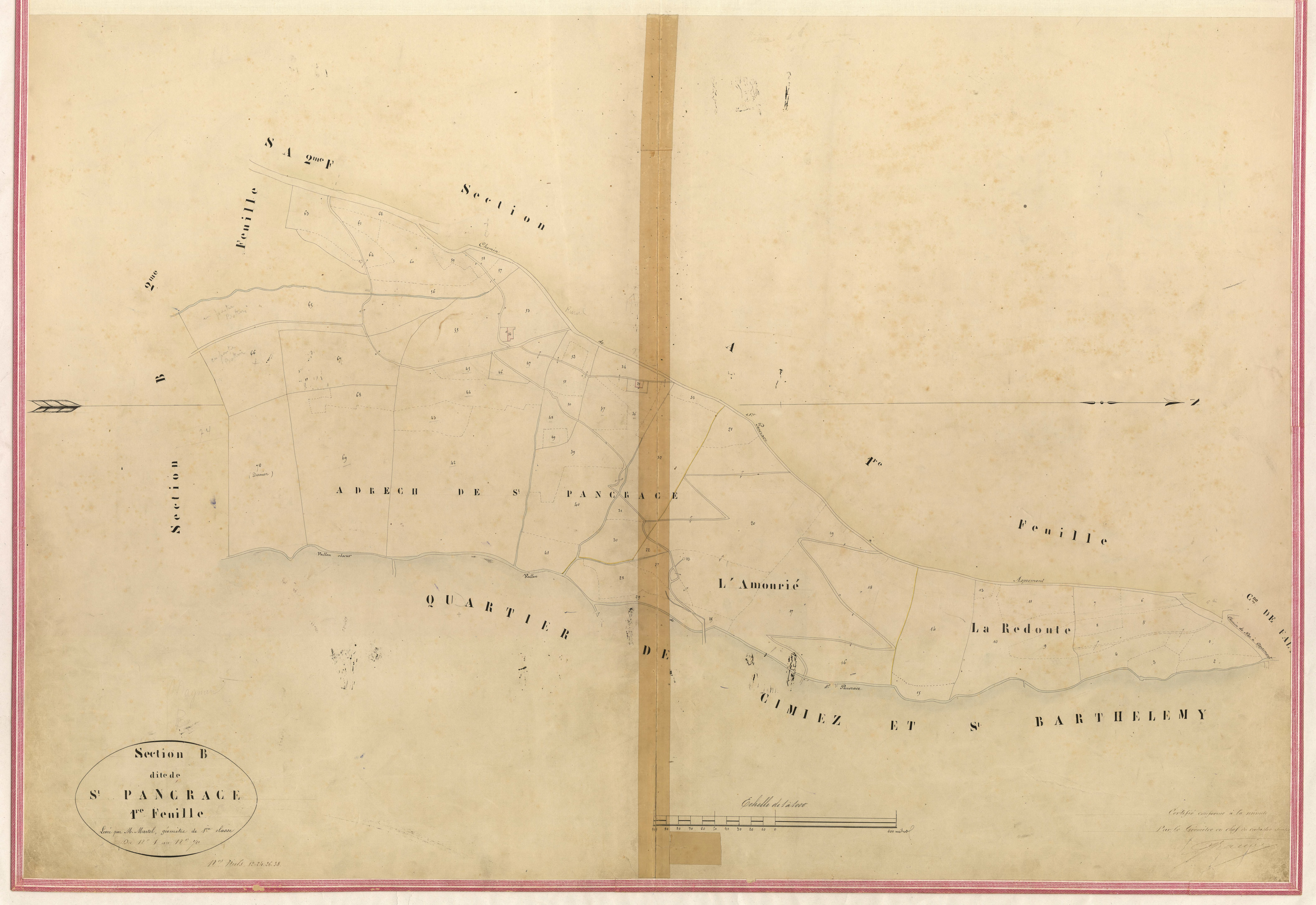 Saint Pancrace. - Plan de section, I-B1