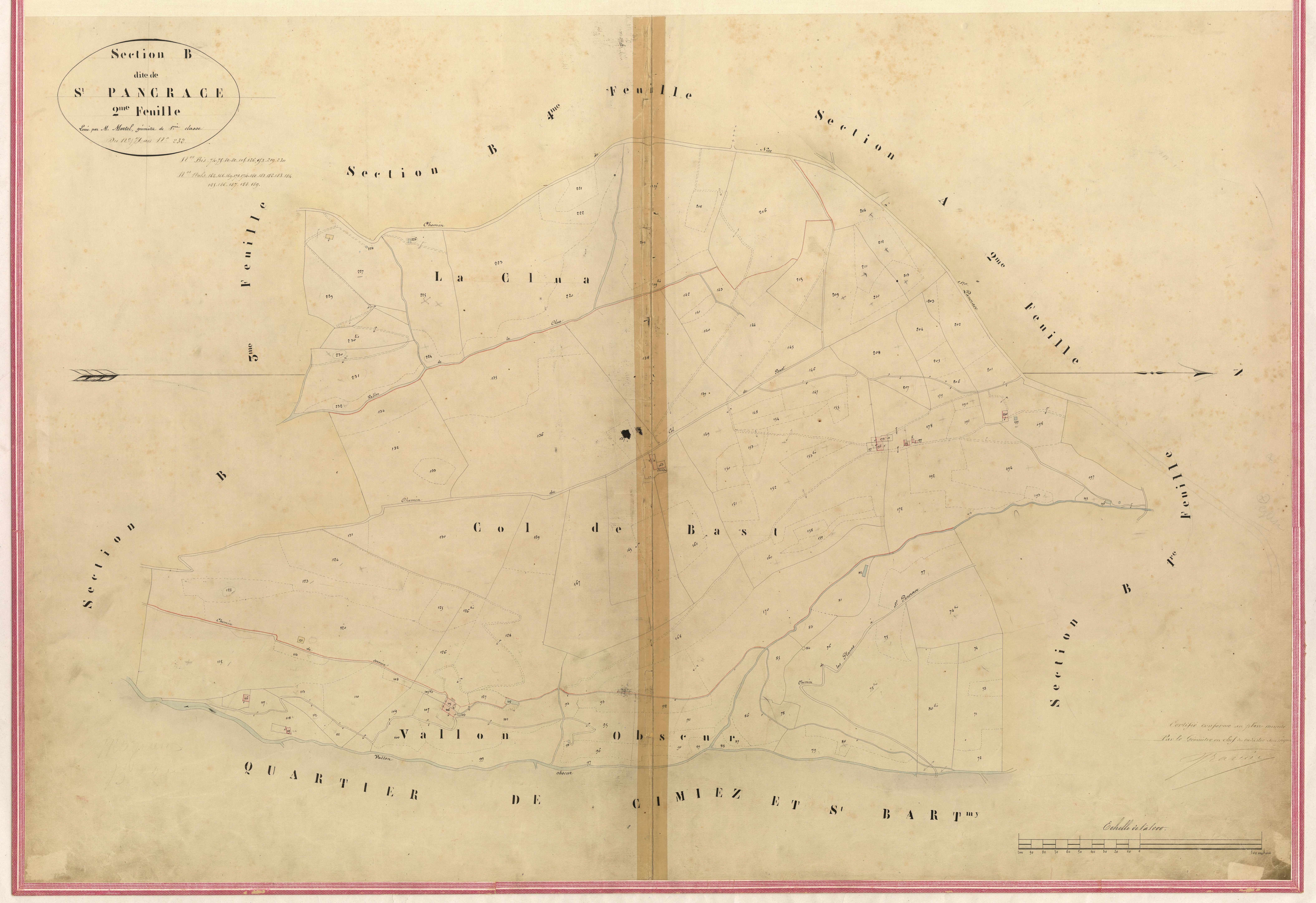 Saint Pancrace. - Plan de section, I-B2