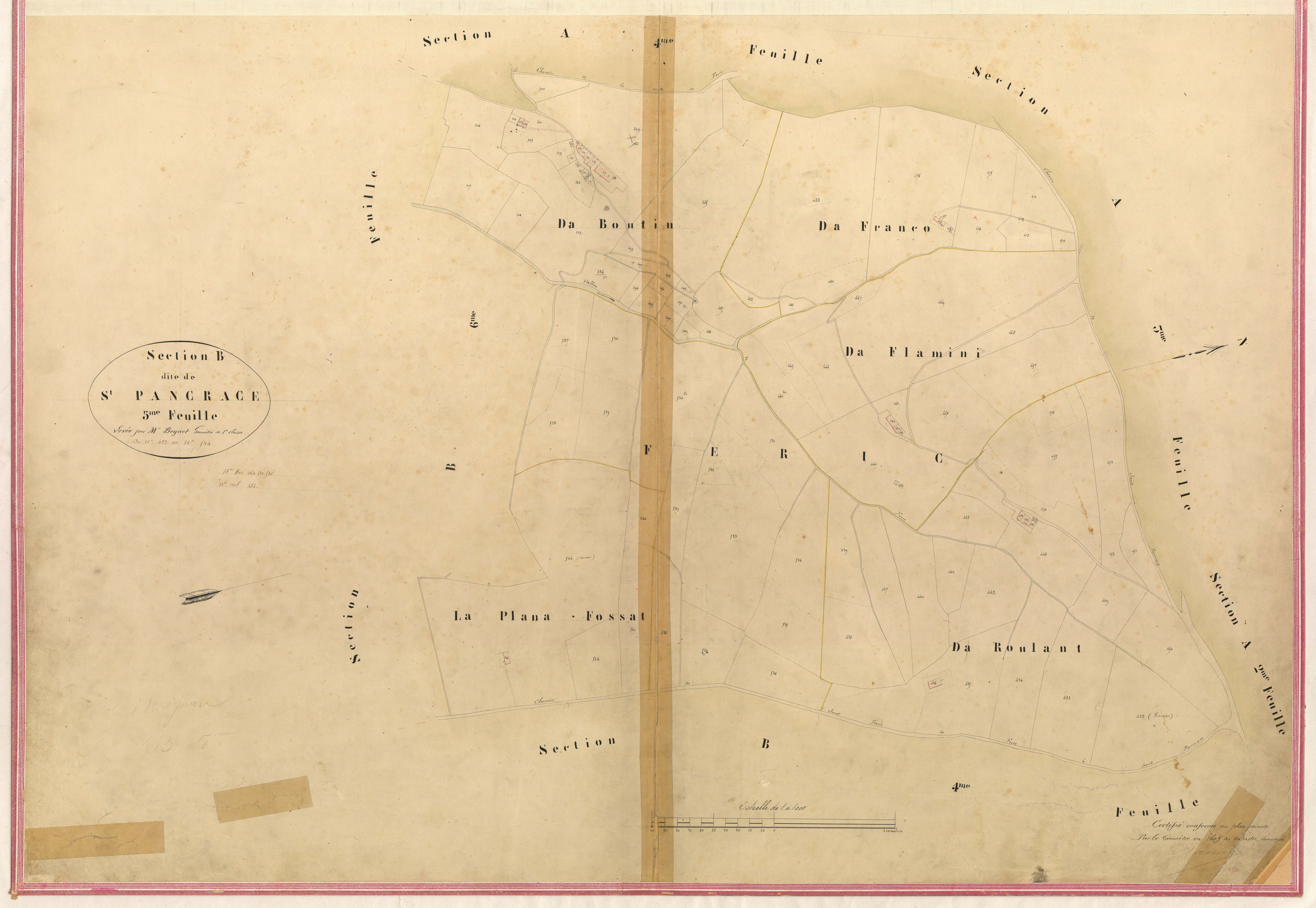 Saint Pancrace. - Plan de section, I-B5