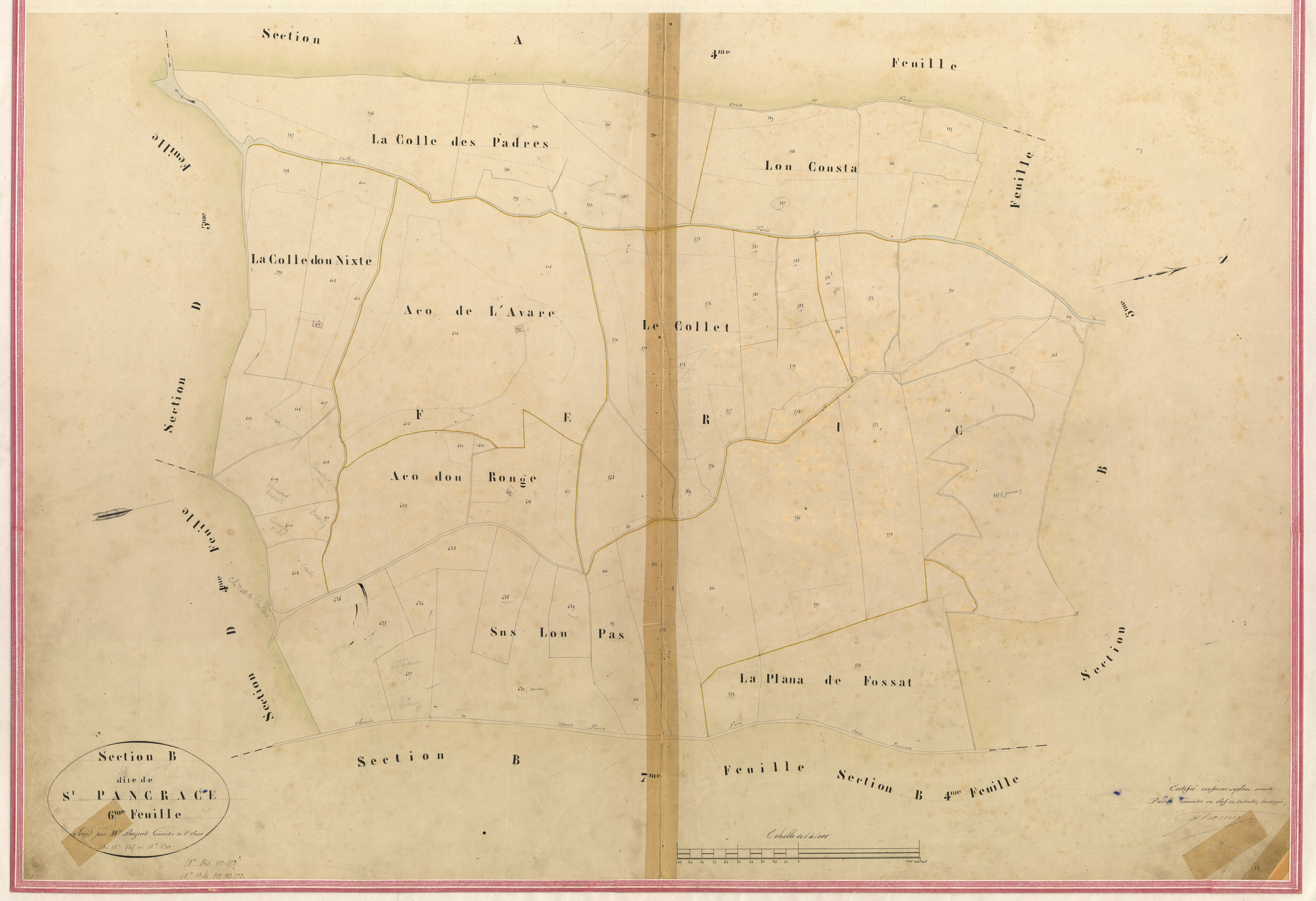 Saint Pancrace. - Plan de section, I-B6