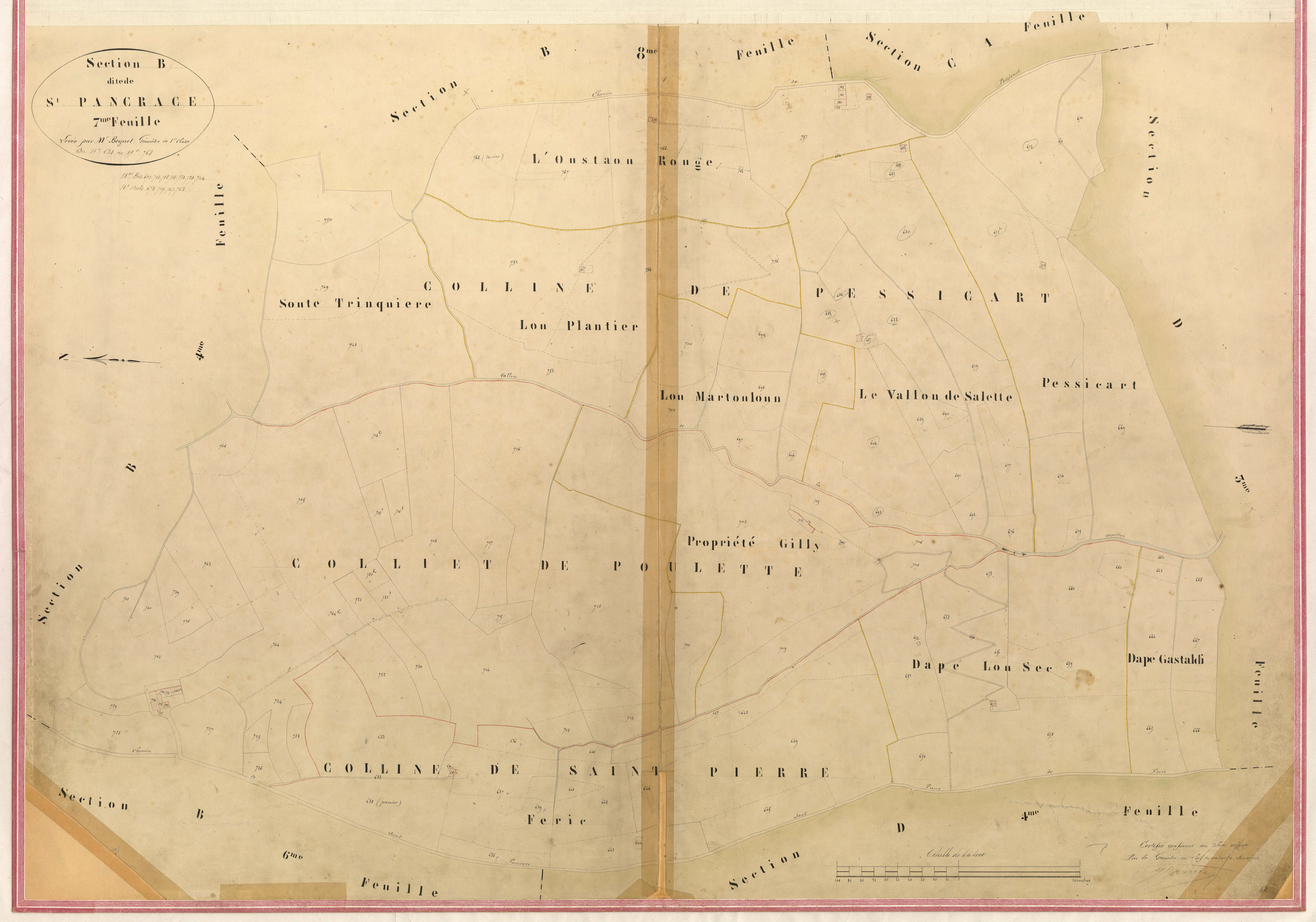 Saint Pancrace. - Plan de section, I-B7