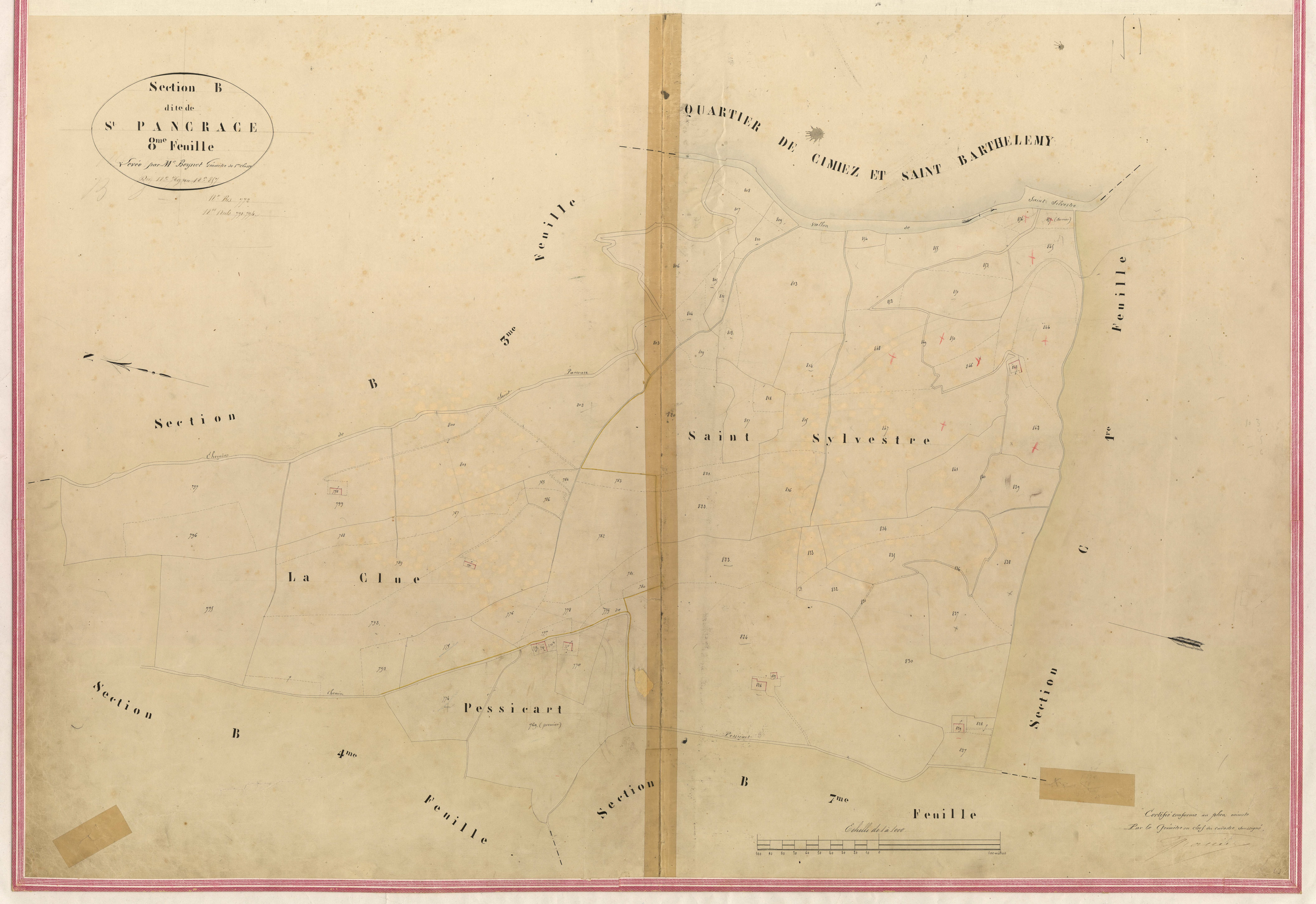 Saint Pancrace. - Plan de section, I-B8