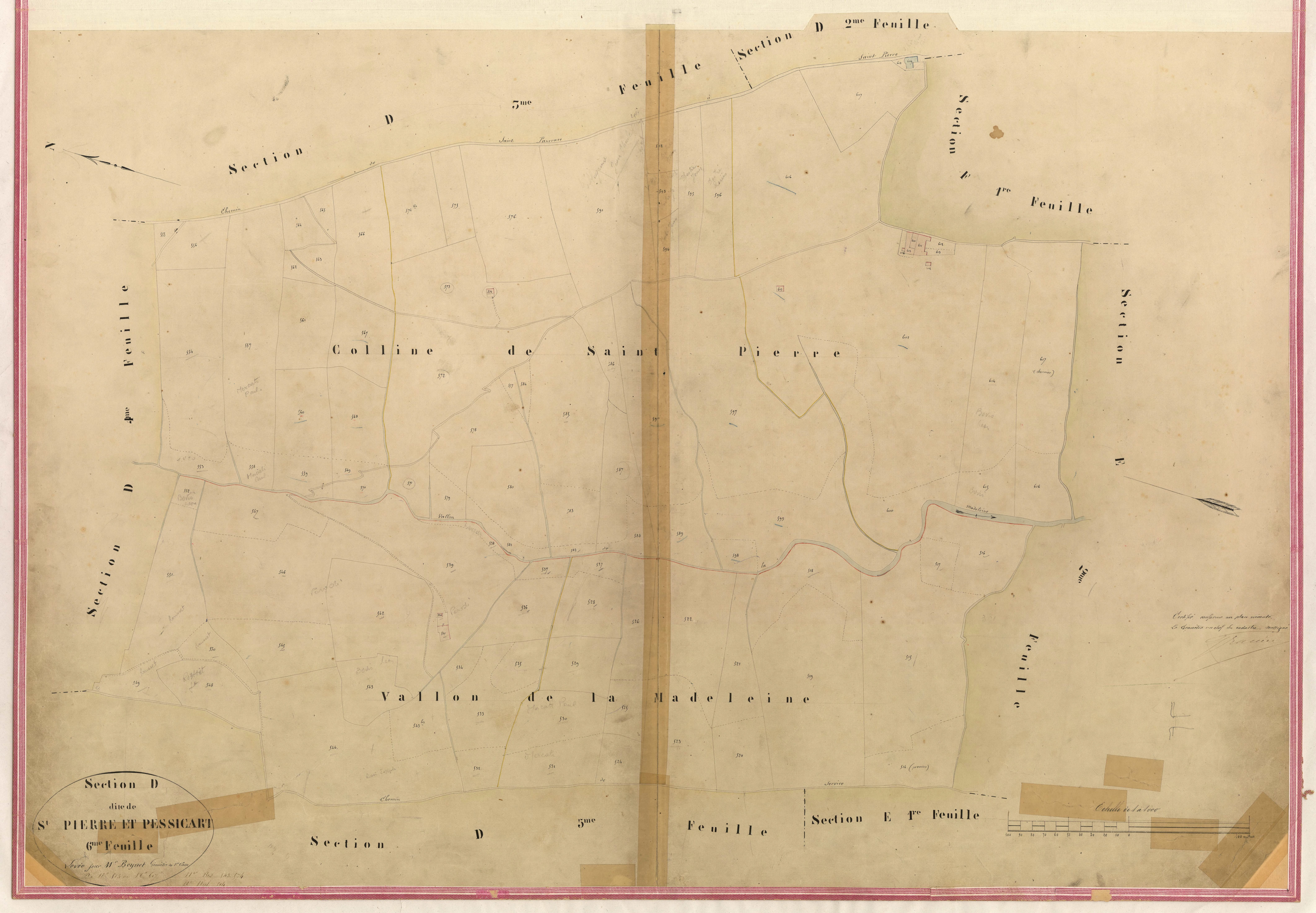Saint-Pierre et Pessicart. - Plan de section, I-D6