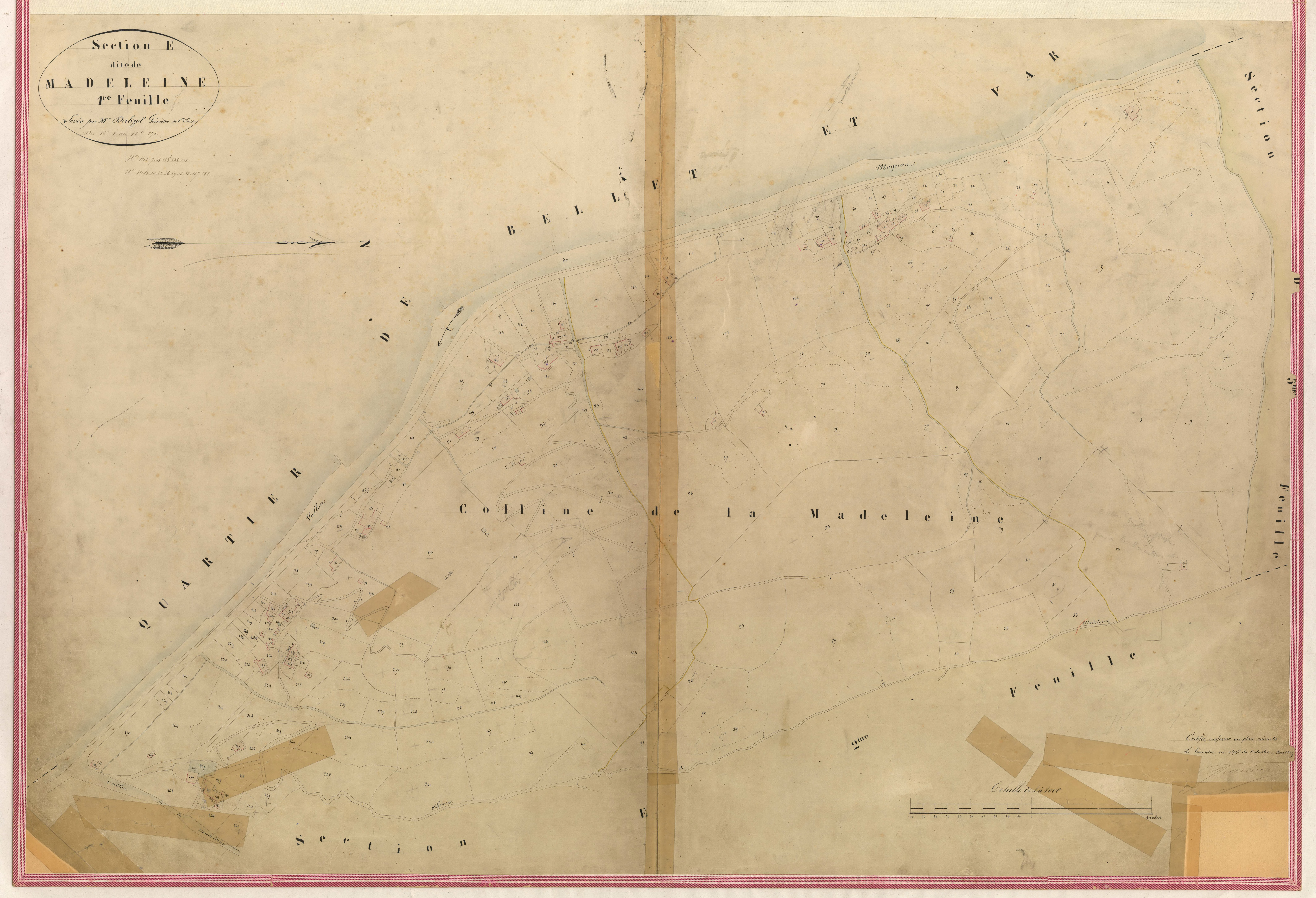 Madeleine. - Plan de section, I-E1