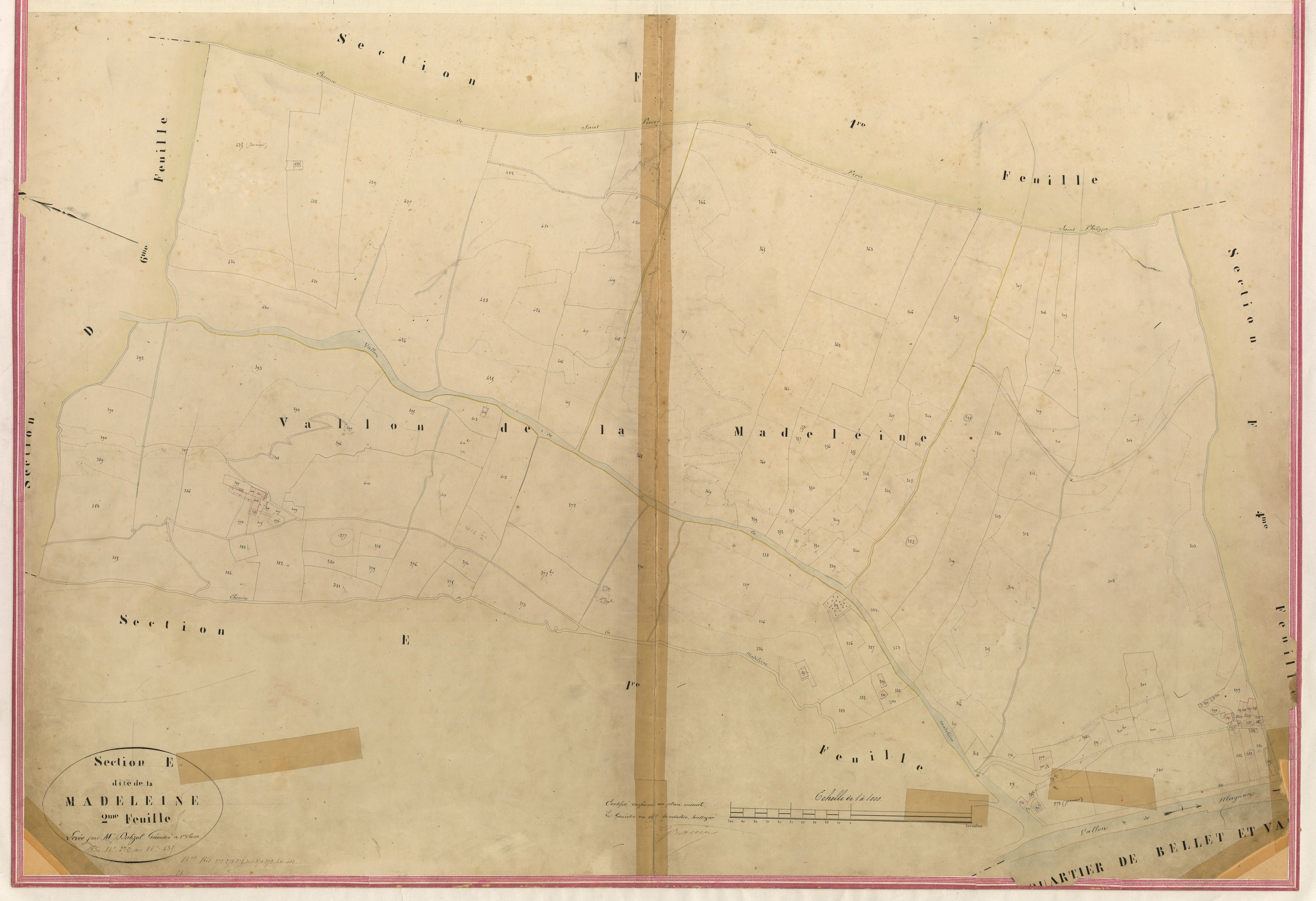 Madeleine. - Plan de section, I-E2