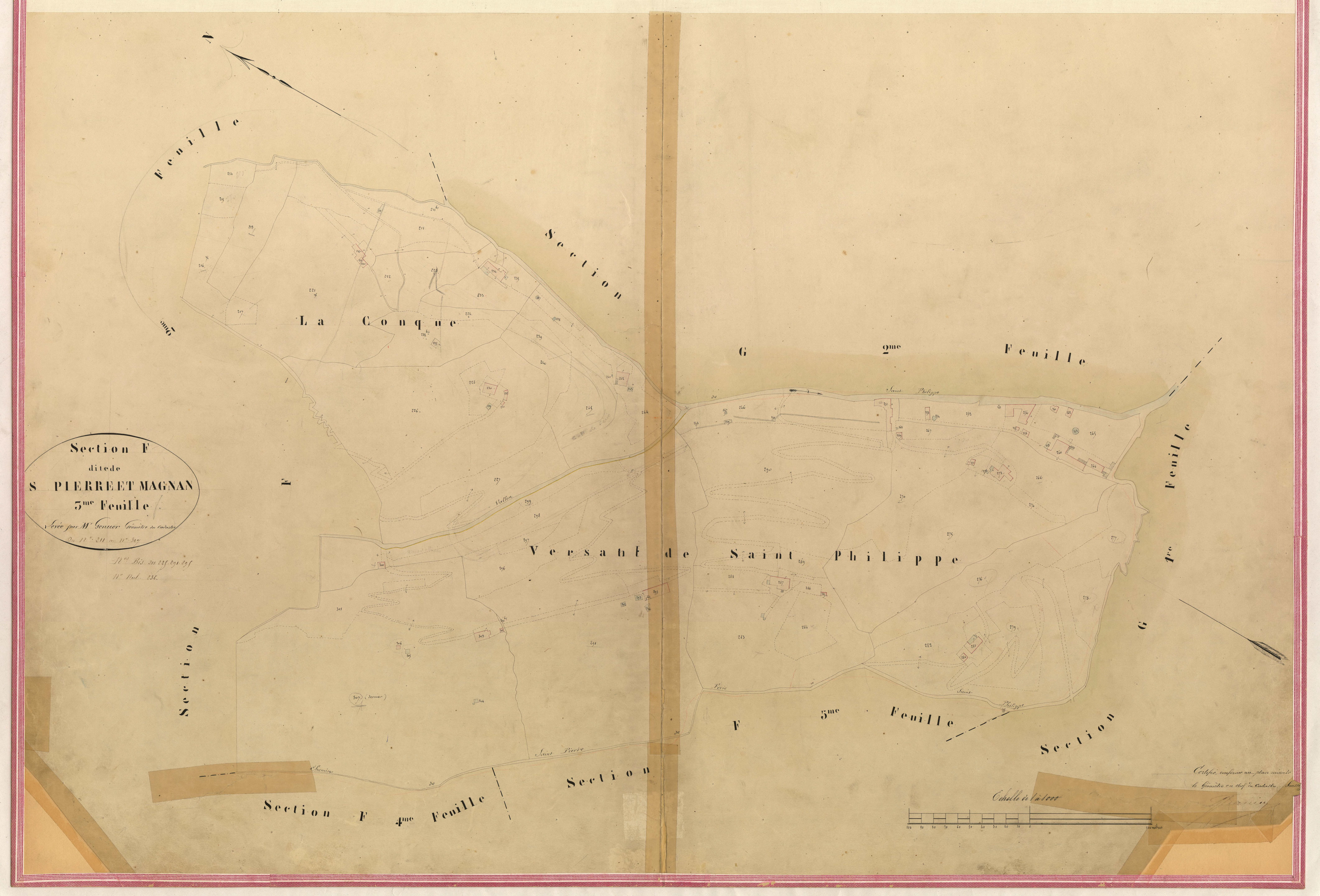 Saint-Pierre et Magnan. - Plan de section, I-F3