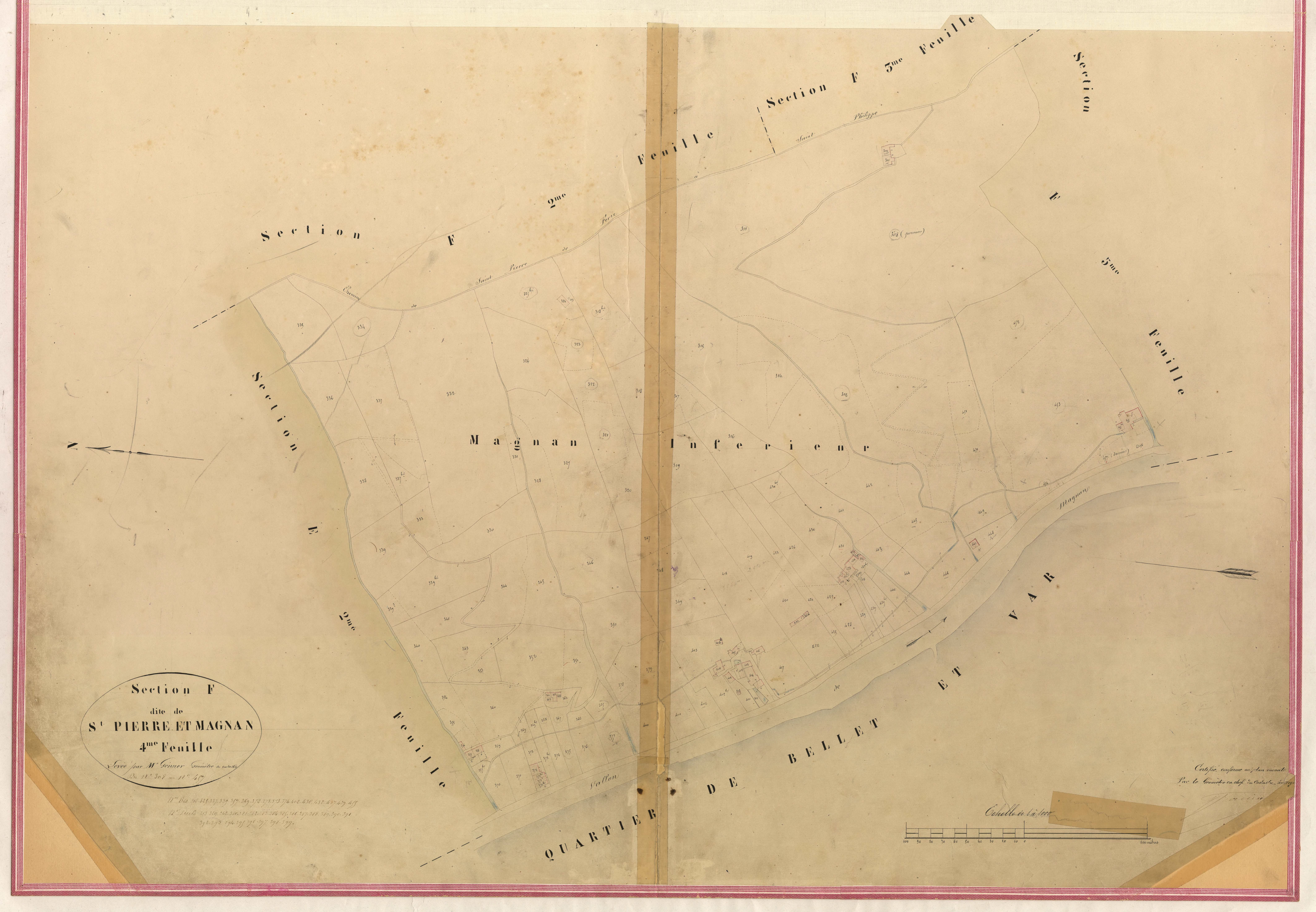 Saint-Pierre et Magnan. - Plan de section, I-F4