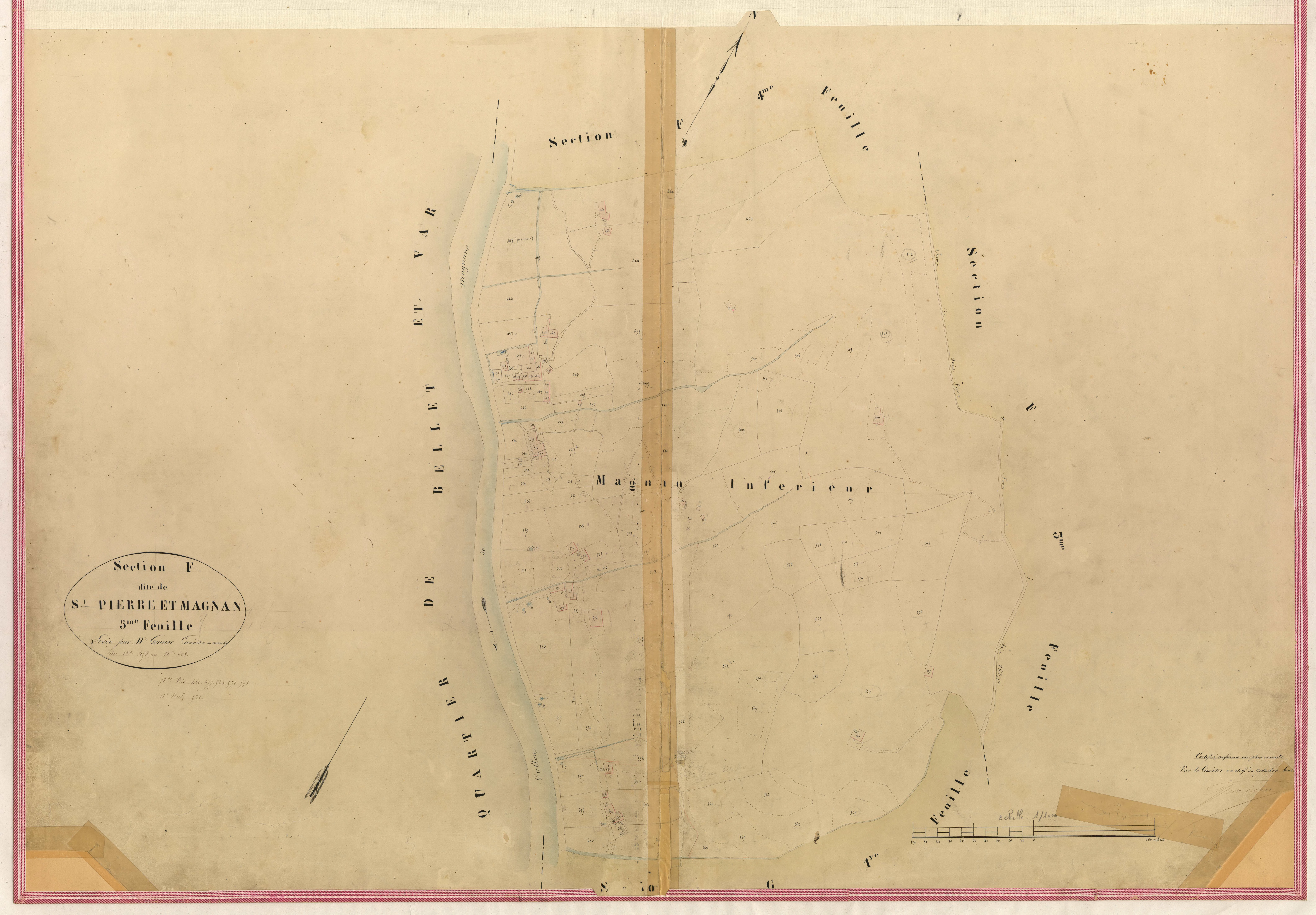 Saint-Pierre et Magnan. - Plan de section, I-F5