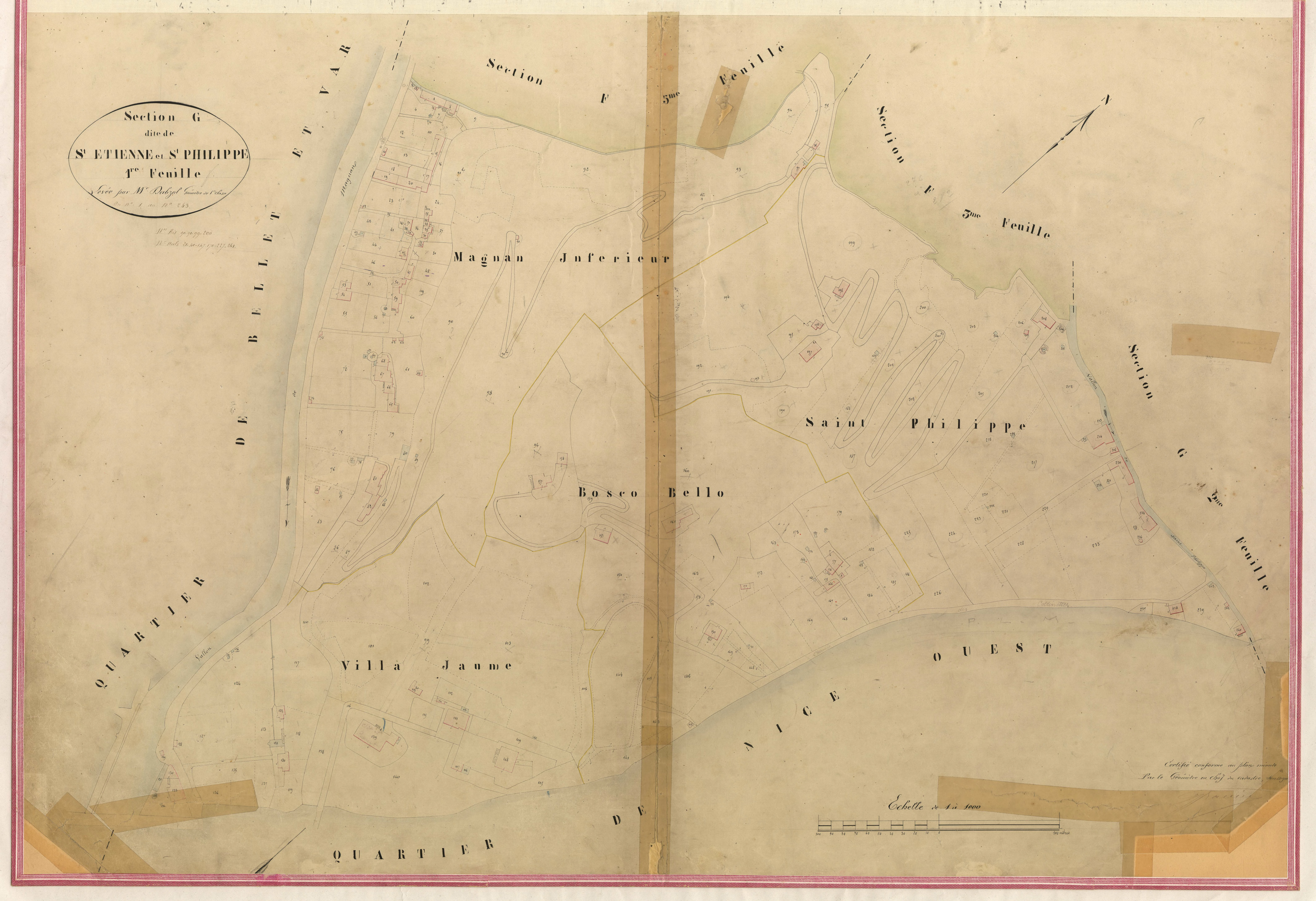 Saint-Etienne. - Plan de section, I-G1