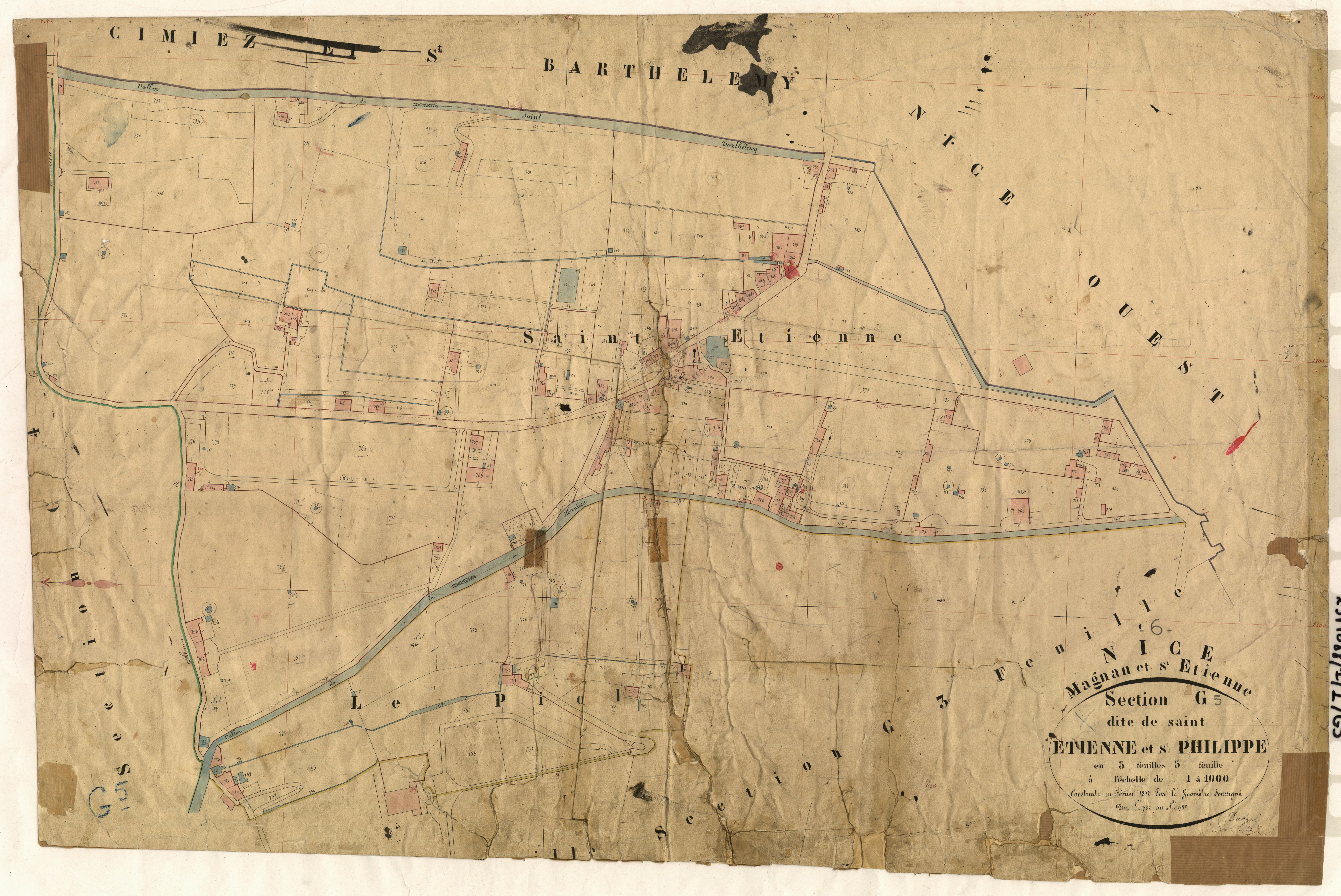 Saint-Etienne. - Plan de section, I-G5