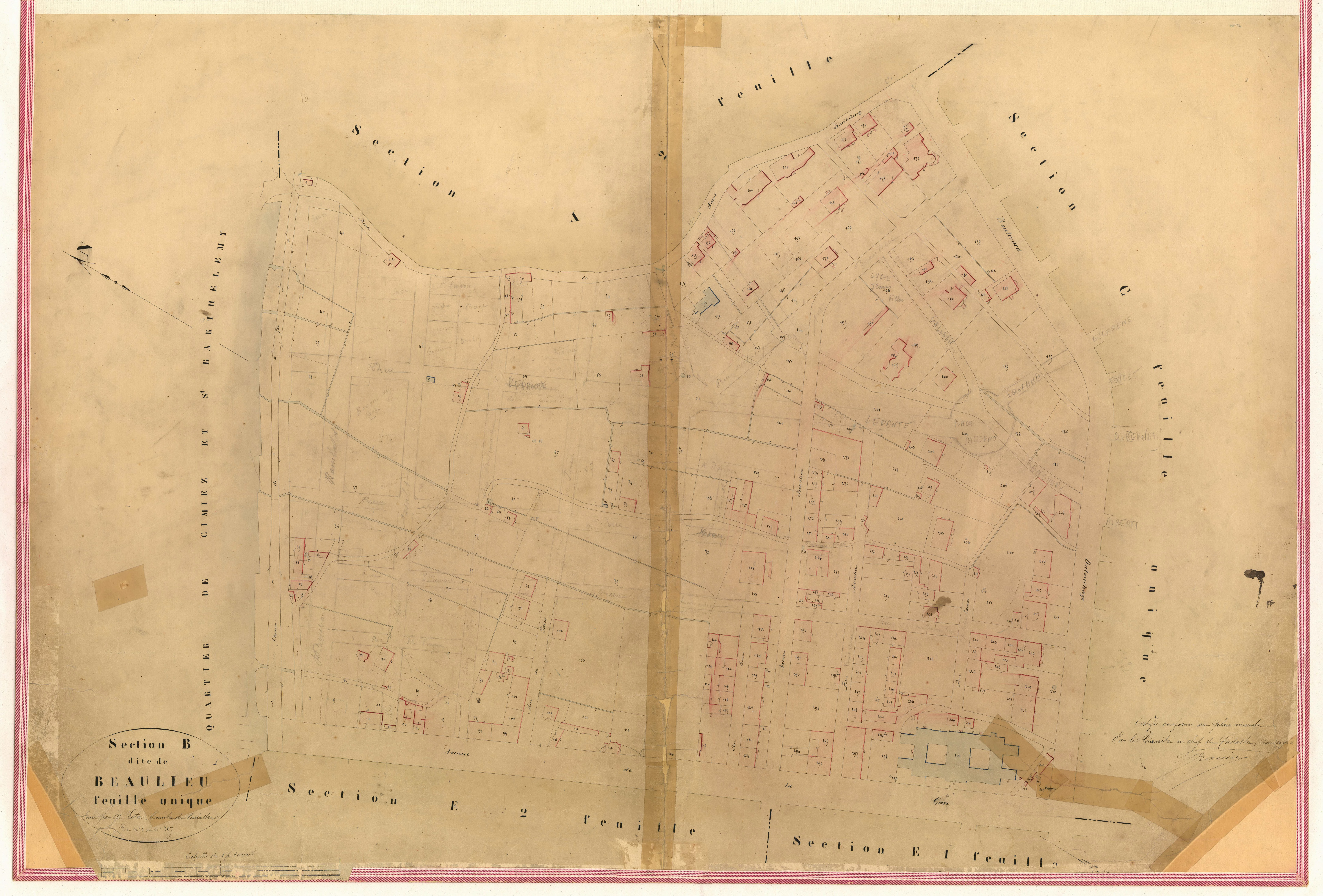 Beaulieu. - Plan de section, VII-B