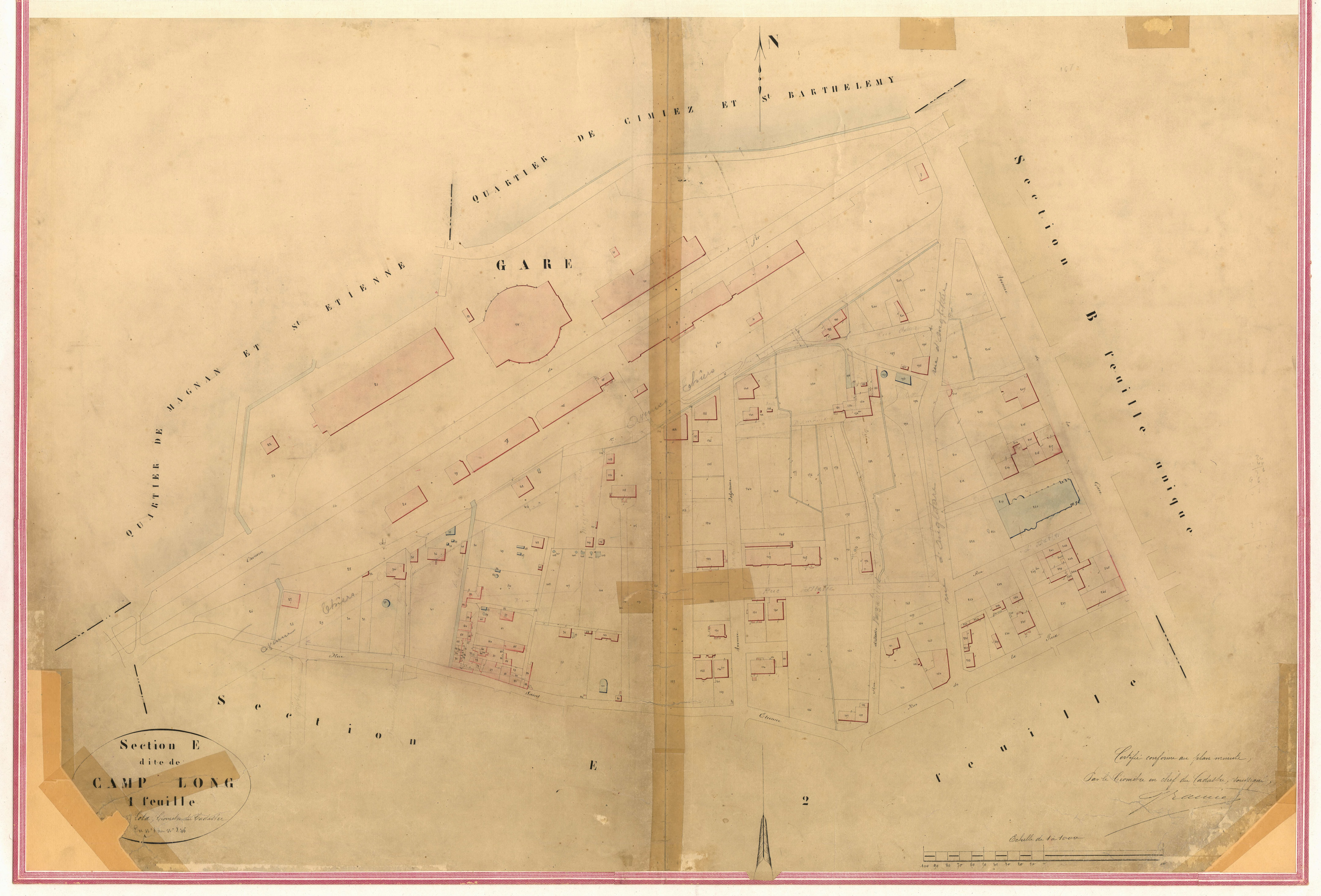Camp Long. - Plan de section, VII-E1