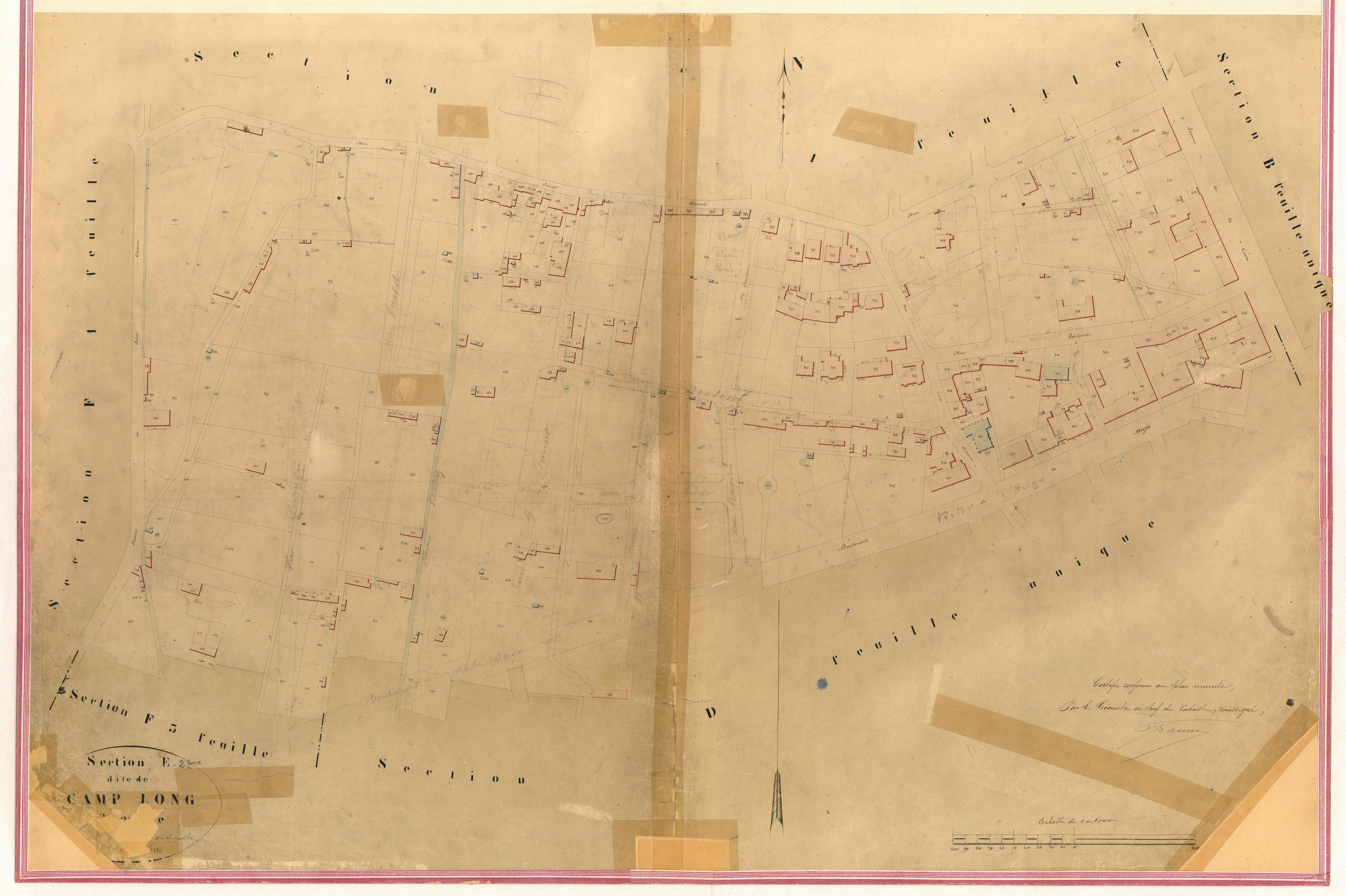 Camp Long. - Plan de section, VII-E2
