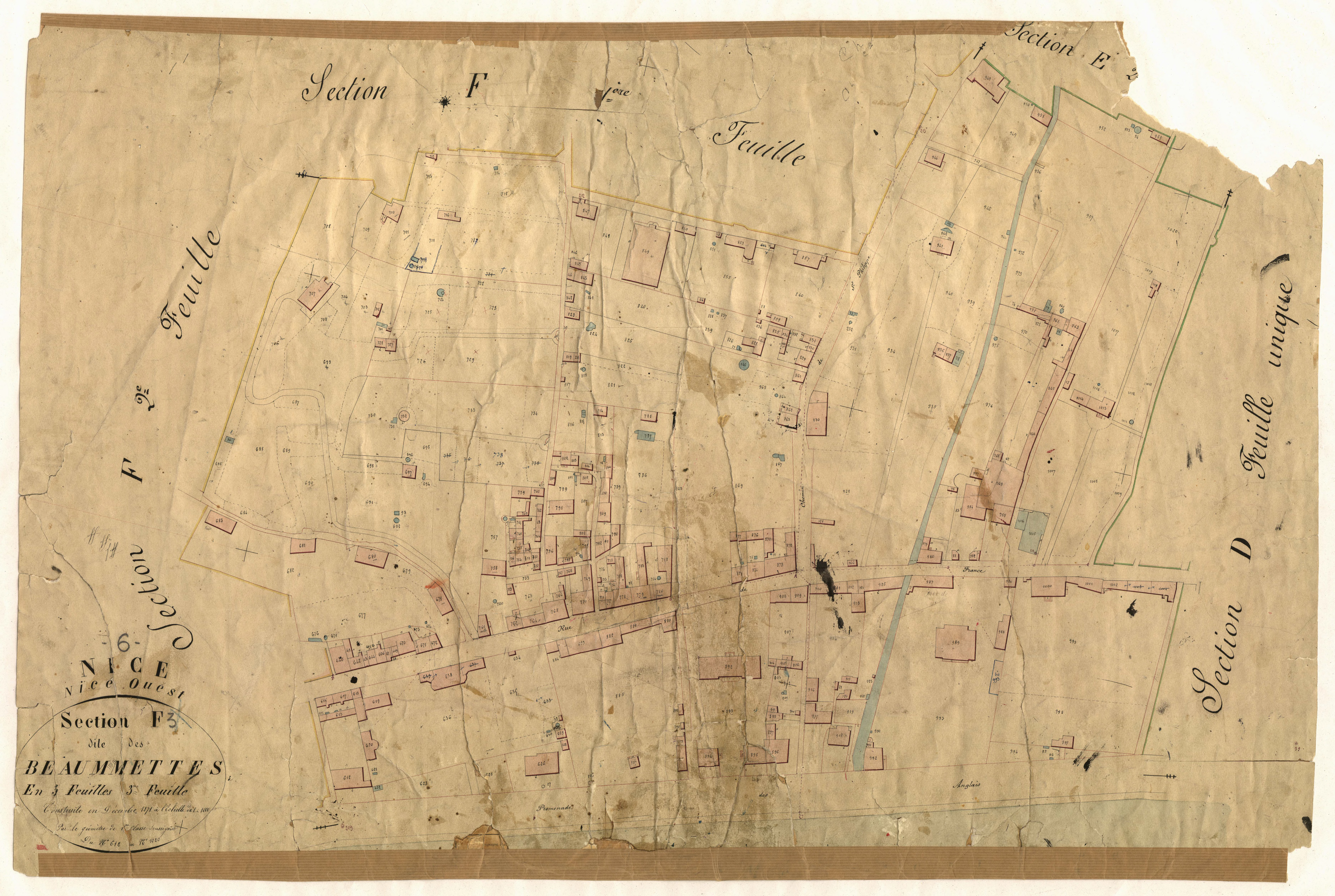 Baumettes. - Plan de section, VII-F3