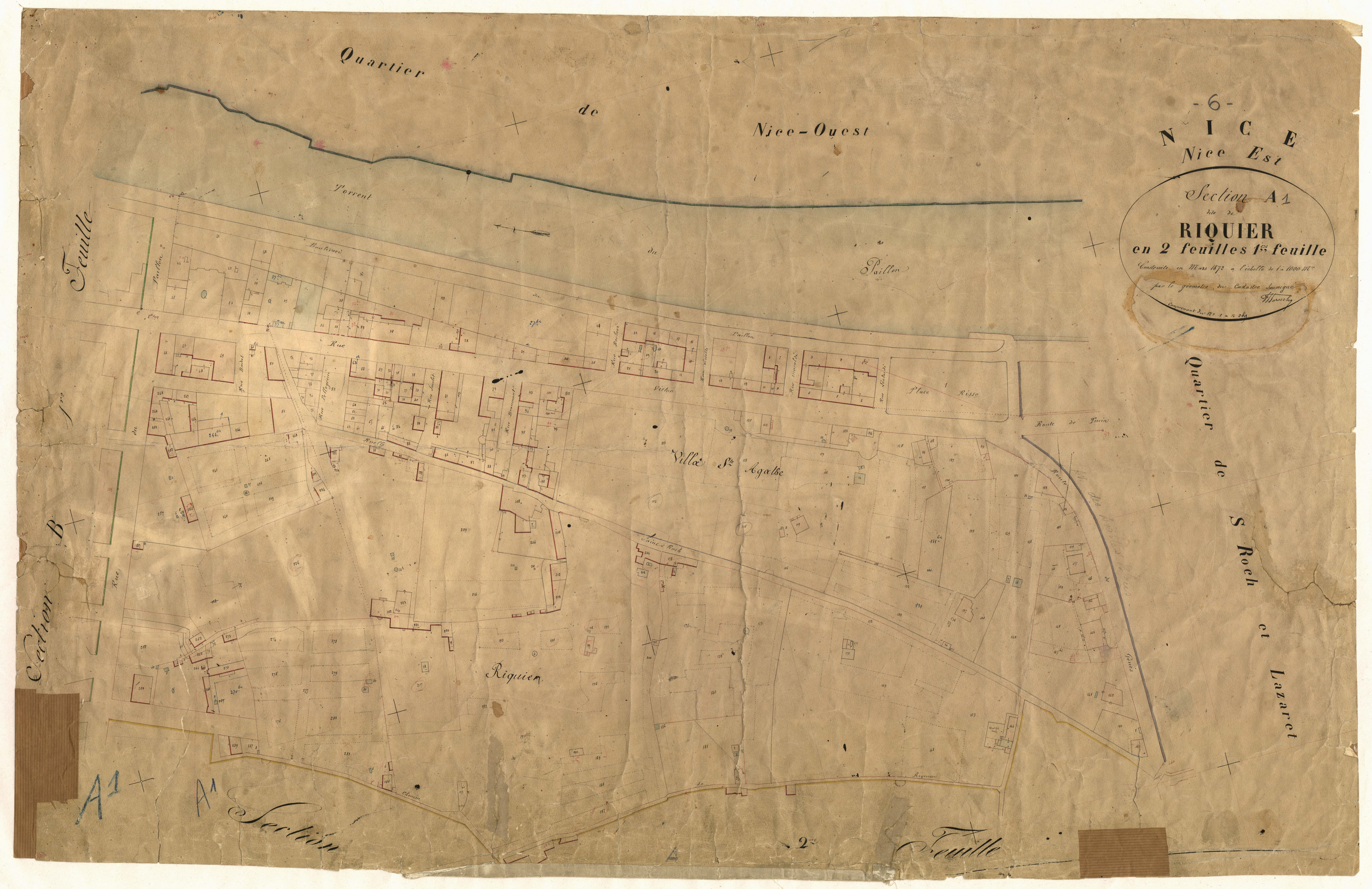 Riquier. - Plan de section, VI-A1