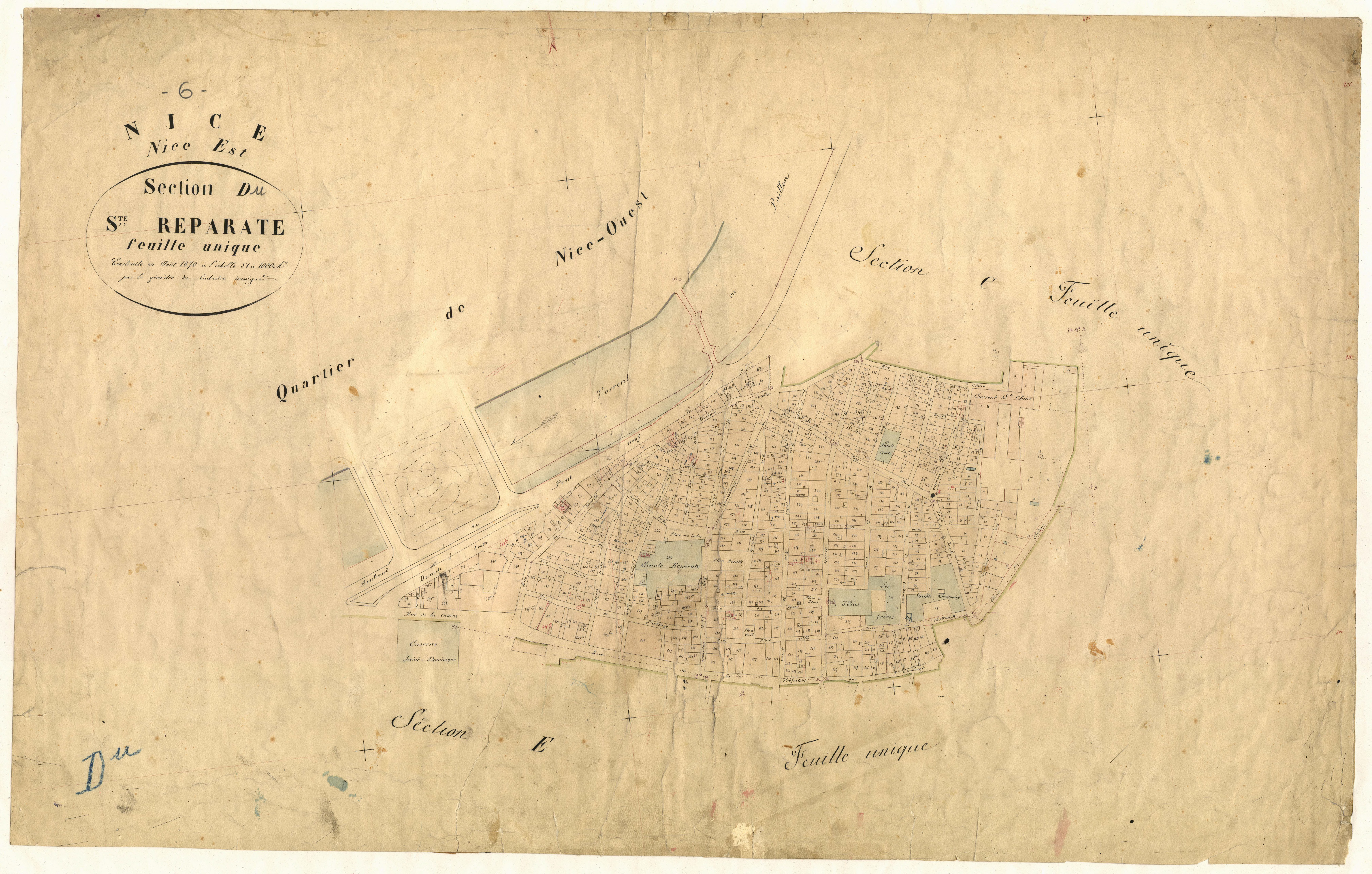 Sainte-Réparate. - Plan de section, VI-D