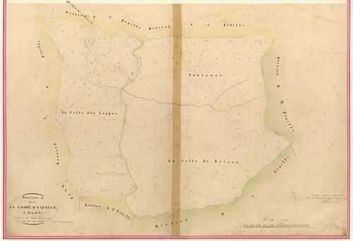 Combe et Saint-Sauveur (développement). - Plan de section, II-A5