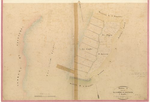 Combe et Saint-Sauveur (développement). - Plan de section, II-A7