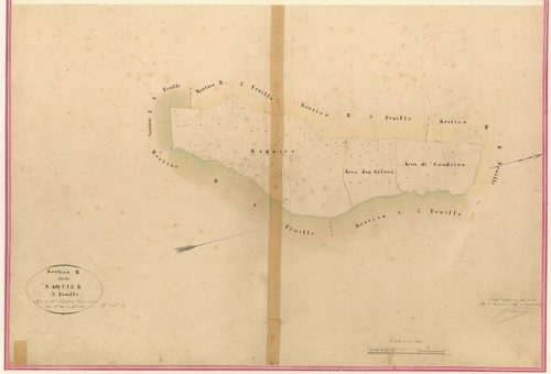 Saquier. - Plan de section, II-B3