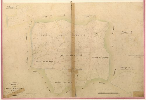 Serre de Saquier. - Plan de section, II-F1