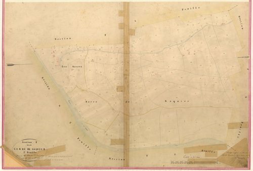 Serre de Saquier. - Plan de section, II-F2