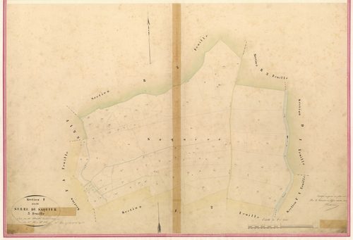 Serre de Saquier. - Plan de section, II-F3