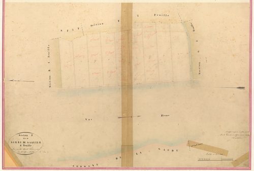 Serre de Saquier. - Plan de section, II-F4