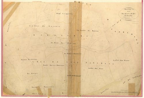 Bergiade. - Plan de section, I-A1