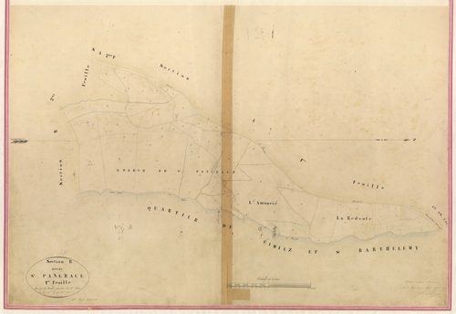 Saint Pancrace. - Plan de section, I-B1