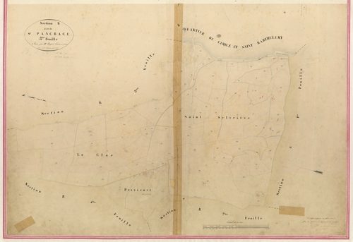 Saint Pancrace. - Plan de section, I-B8