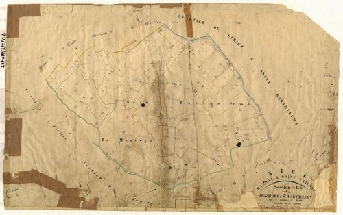 Pessicart et Saint-Barthélémy. - Plan de section, I-C4