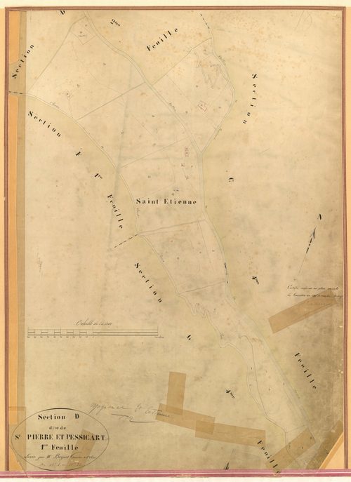Saint-Pierre et Pessicart. - Plan de section, I-D1