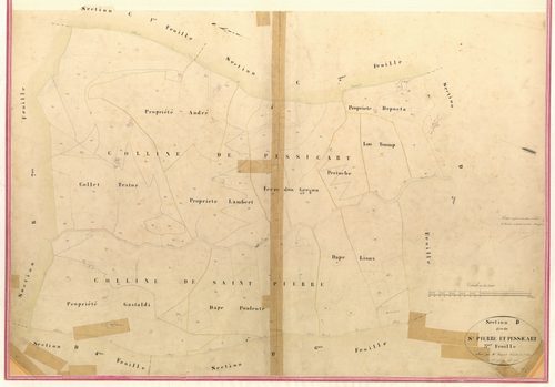 Saint-Pierre et Pessicart. - Plan de section, I-D3