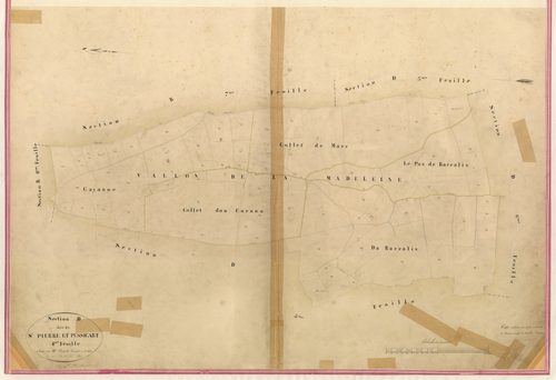 Saint-Pierre et Pessicart. - Plan de section, I-D4