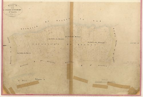 Saint-Pierre et Pessicart. - Plan de section, I-D5