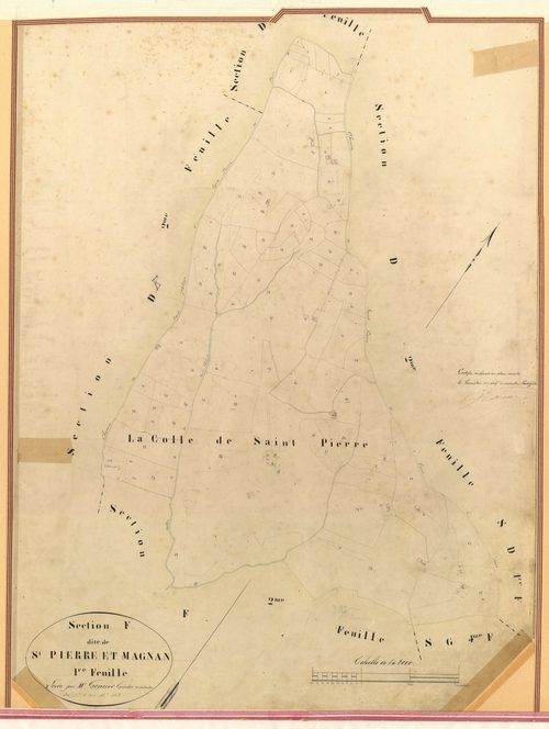 Saint-Pierre et Magnan. - Plan de section, I-F1