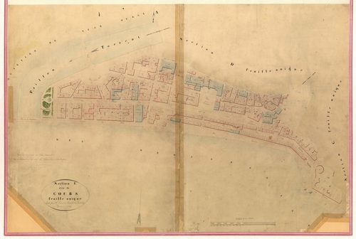 Cours. - Plan de section, VI-E