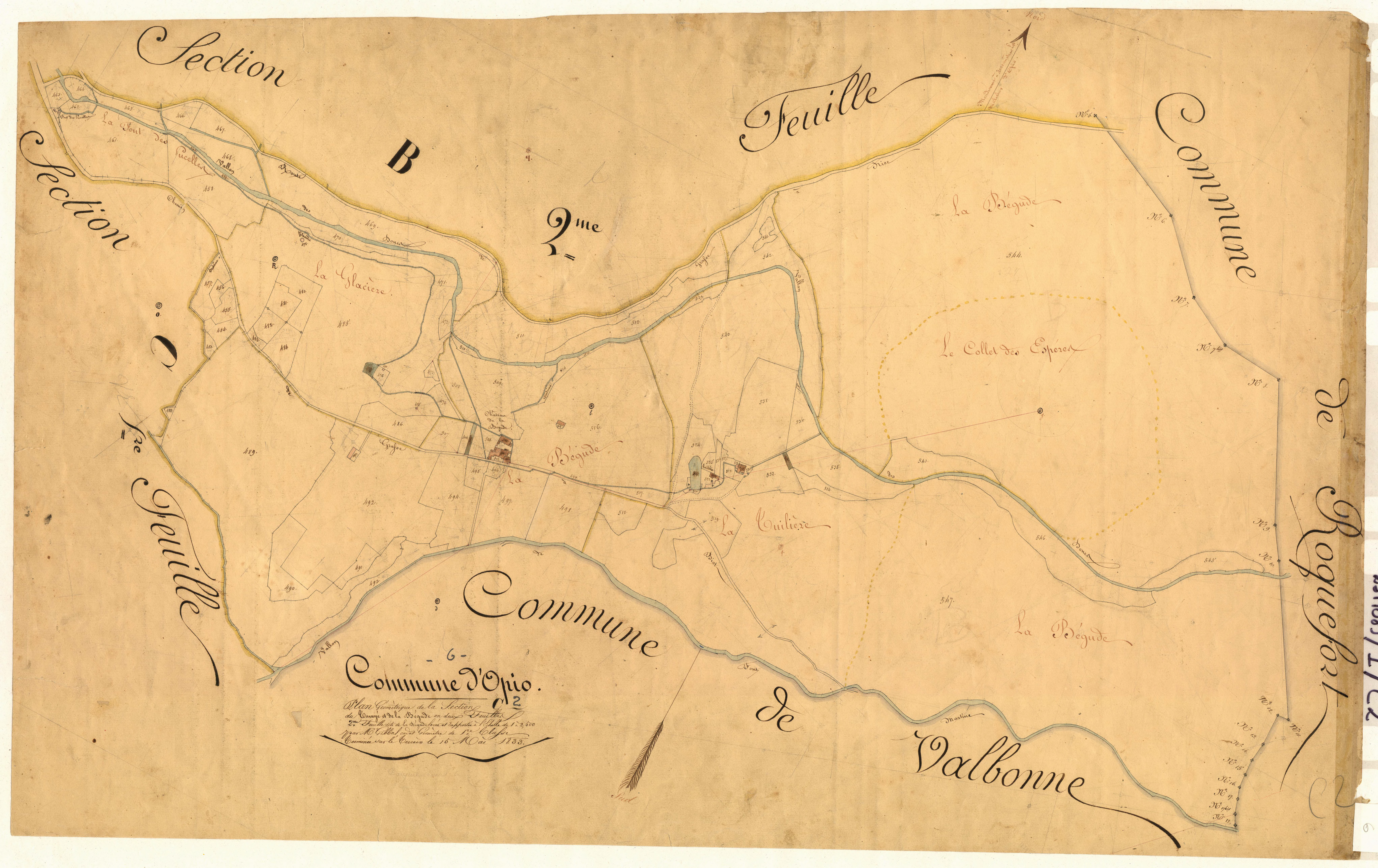 Le Tamyé et la Bégude, la Bégude. - Plan de section, C2