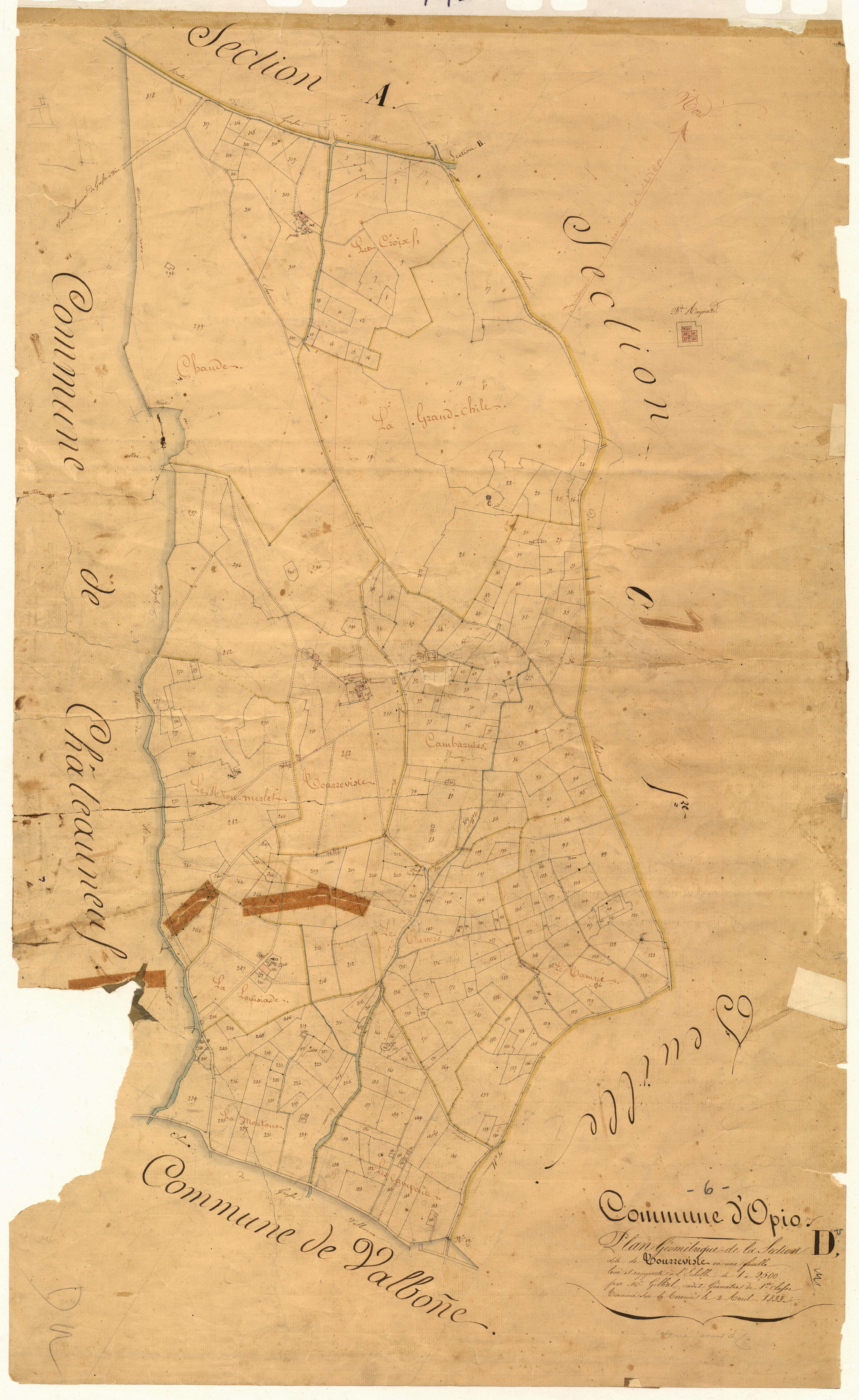 Tourreviste. - Plan de section, D