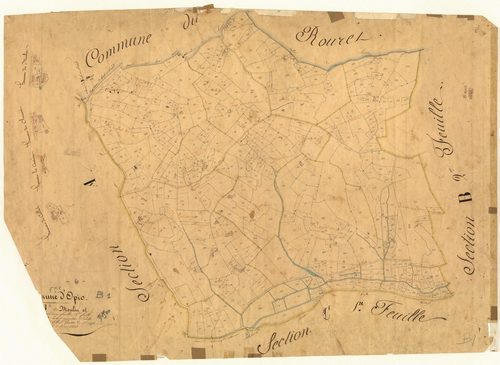 Le Moulin et le Bois d'Opio, le Moulin. - Plan de section, B1